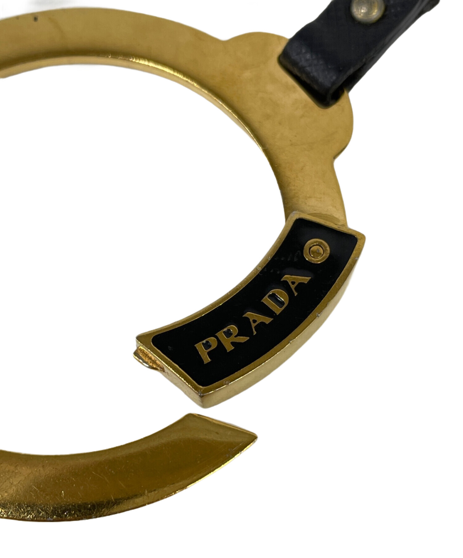 中古・古着通販】PRADA (プラダ) キーホルダー ゴールド×ブラック