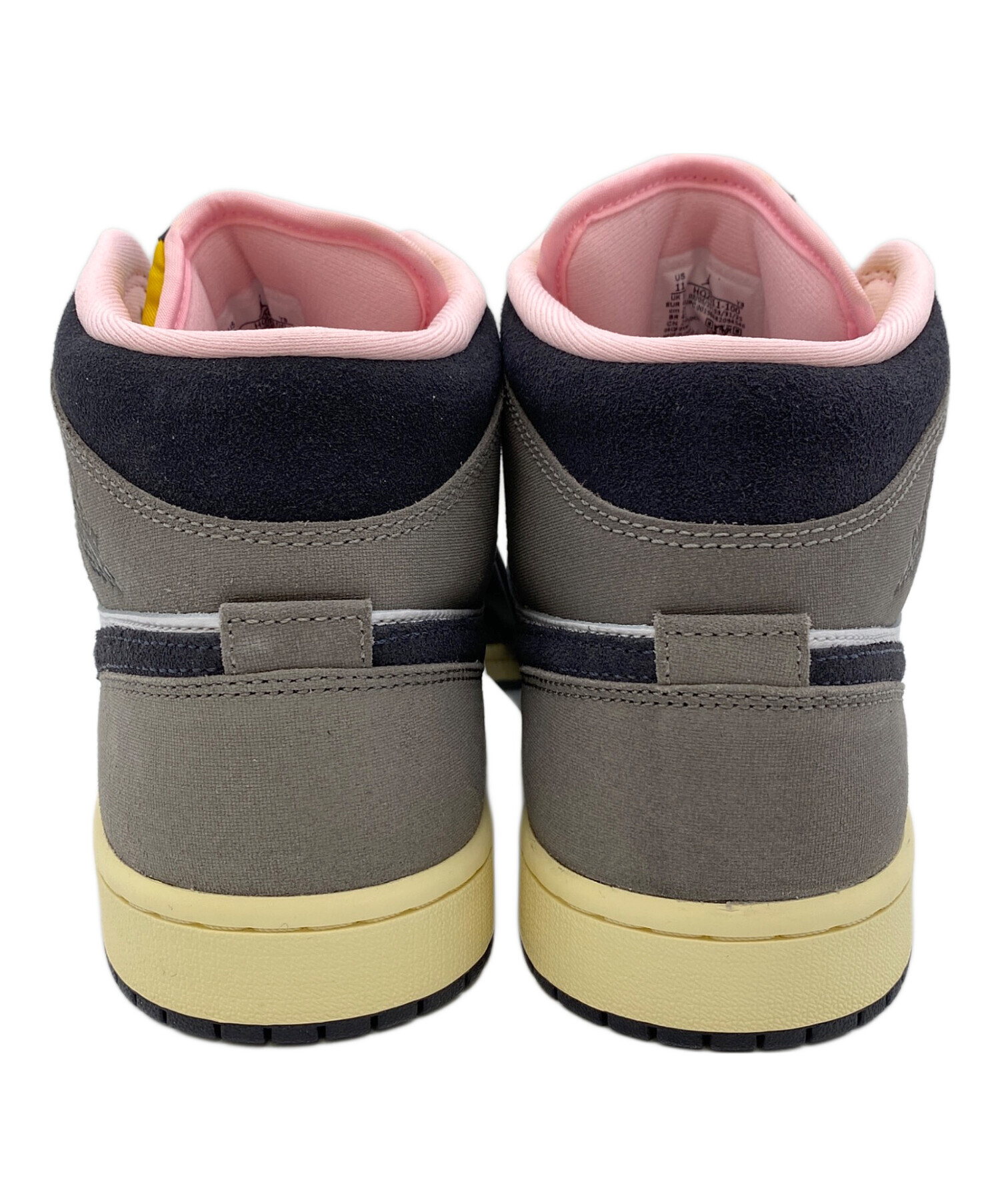 中古・古着通販】NIKE (ナイキ) AIR JORDAN 1 MID グレー×ピンク 