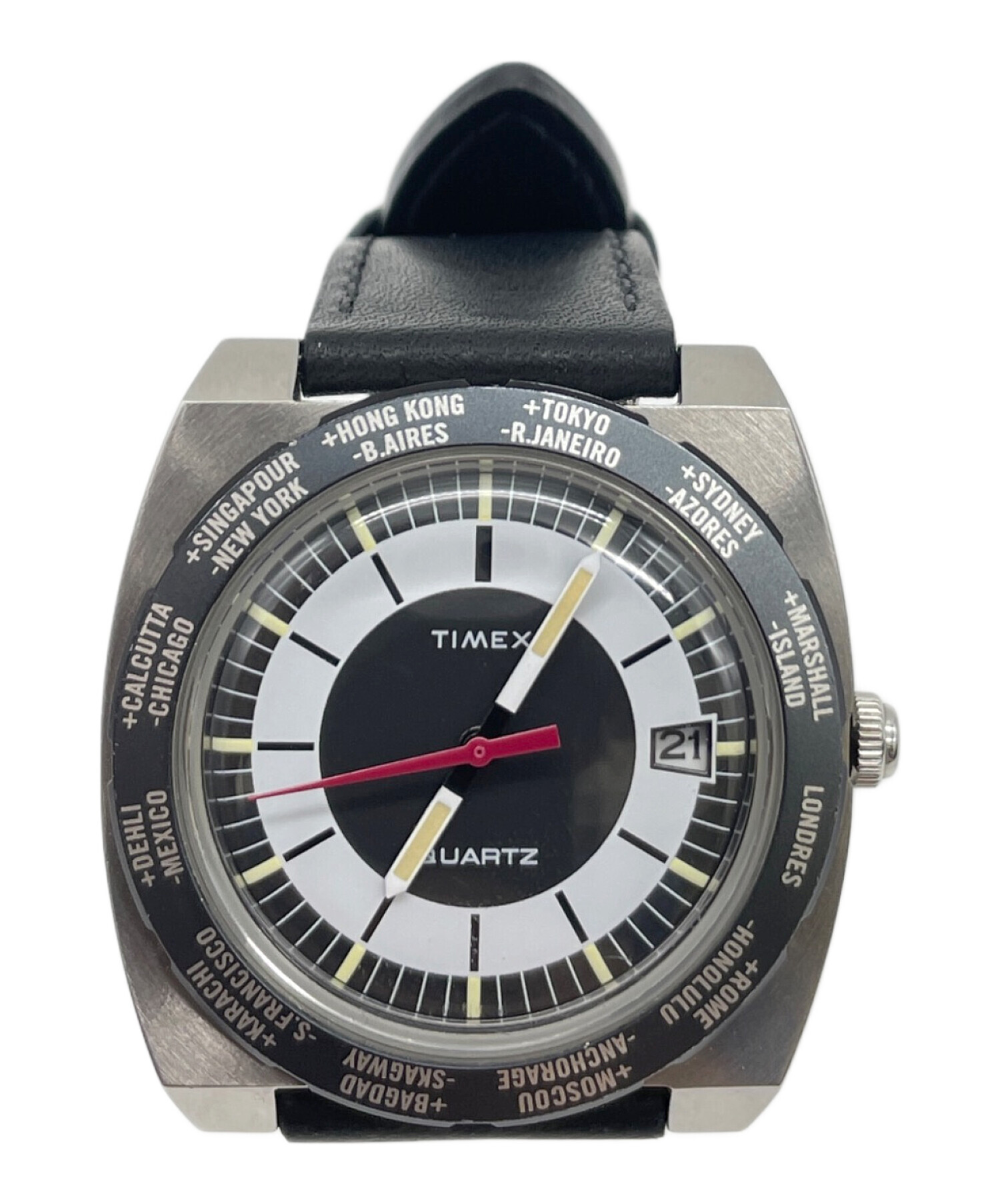 中古・古着通販】TIMEX (タイメックス) 腕時計 ホワイト×ブラック