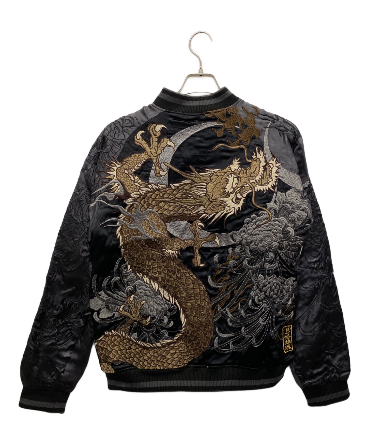 中古・古着通販】絡繰魂 (カラクリタマシイ) スカジャン ブラック