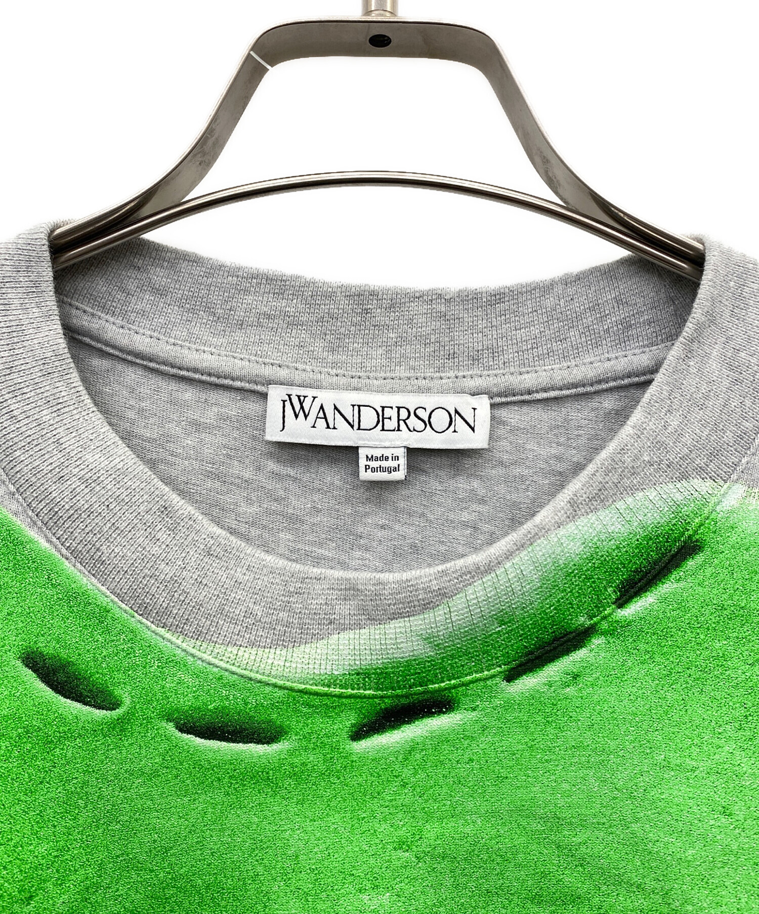 sshhkktt 【JW ANDERSON】Tシャツ グレー×緑 XL 中古・古着通販】J.W.ANDERSON (ジェイダブリューアンダーソン) クレイ