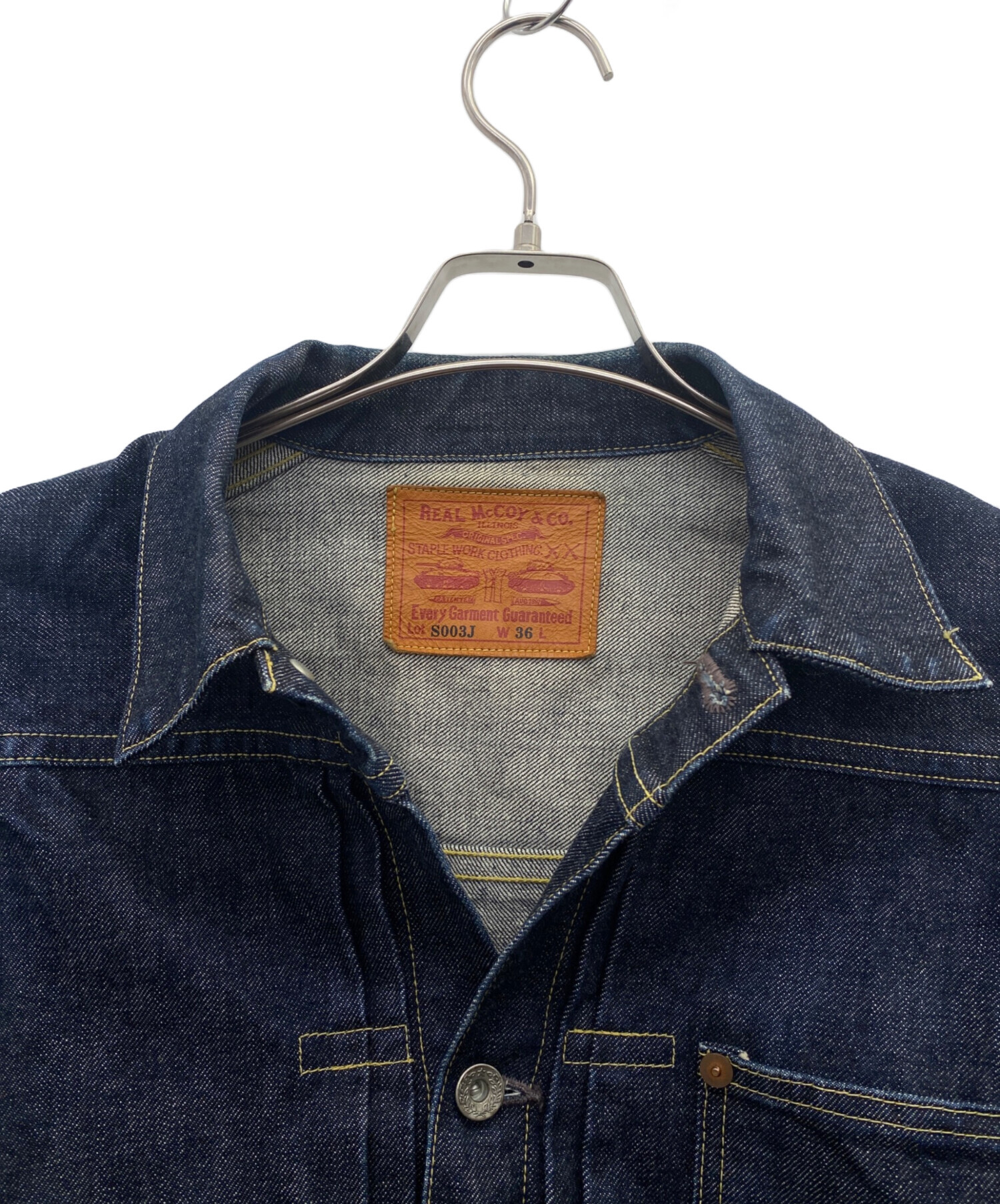 THE REAL McCOY'S 004J デニムジャケット W36 日本製 中古・古着通販】THE REAL McCOY'S (ザ・リアルマッコイズ) デニム