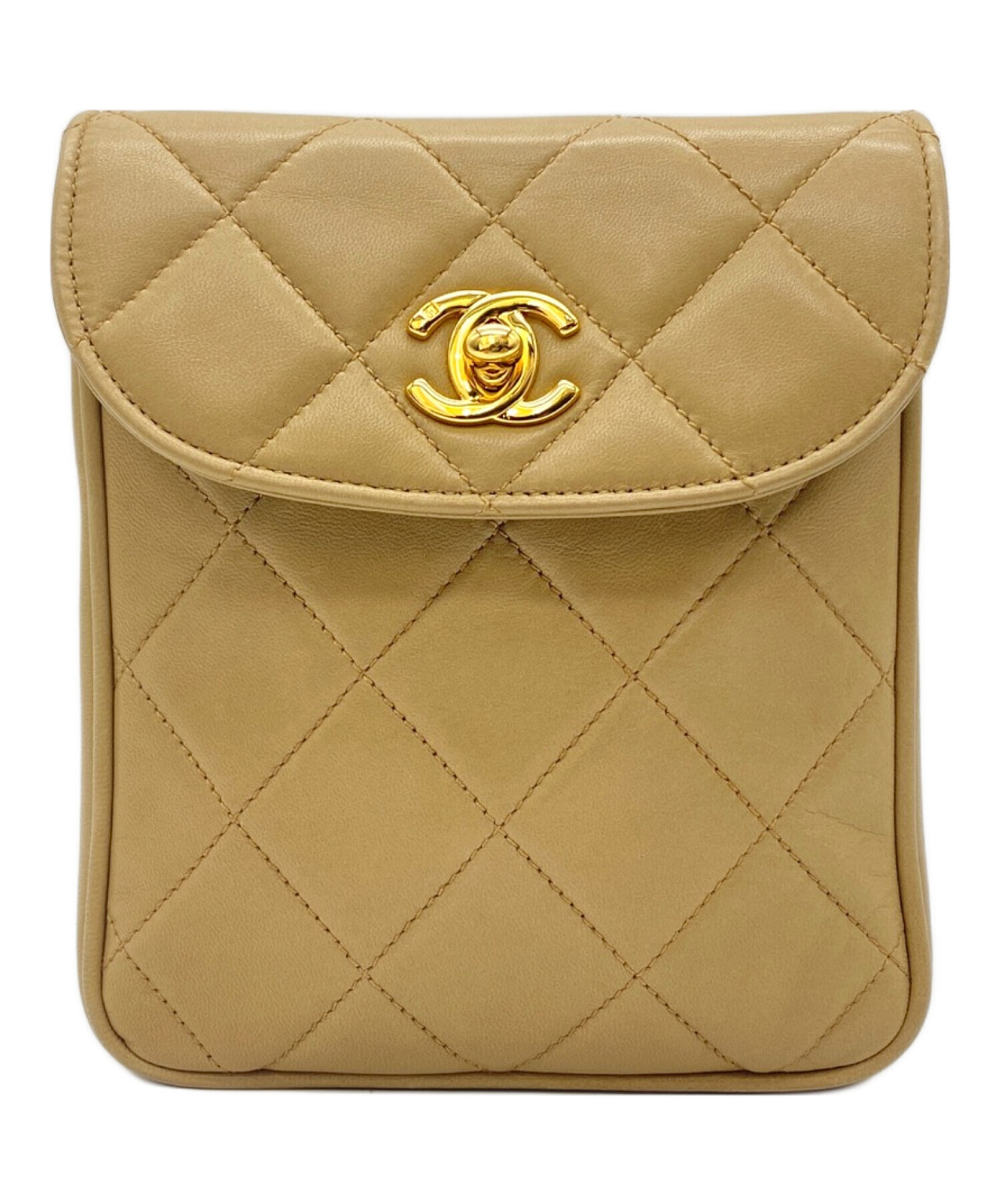 CHANEL ベージュ ボディバッグ 中古・古着通販】CHANEL (シャネル) ウエストバッグ ベージュ