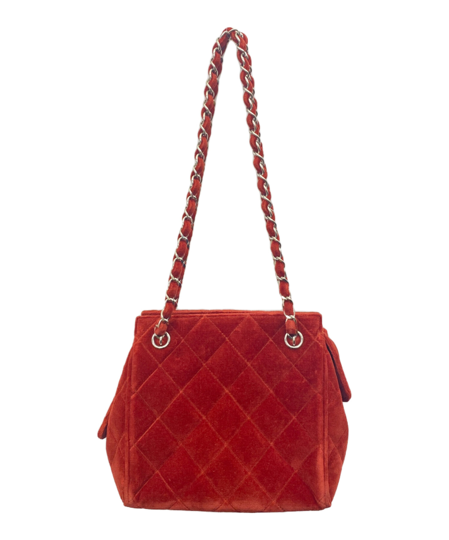 中古・古着通販】CHANEL (シャネル) ハンドバッグ レッド｜ブランド 