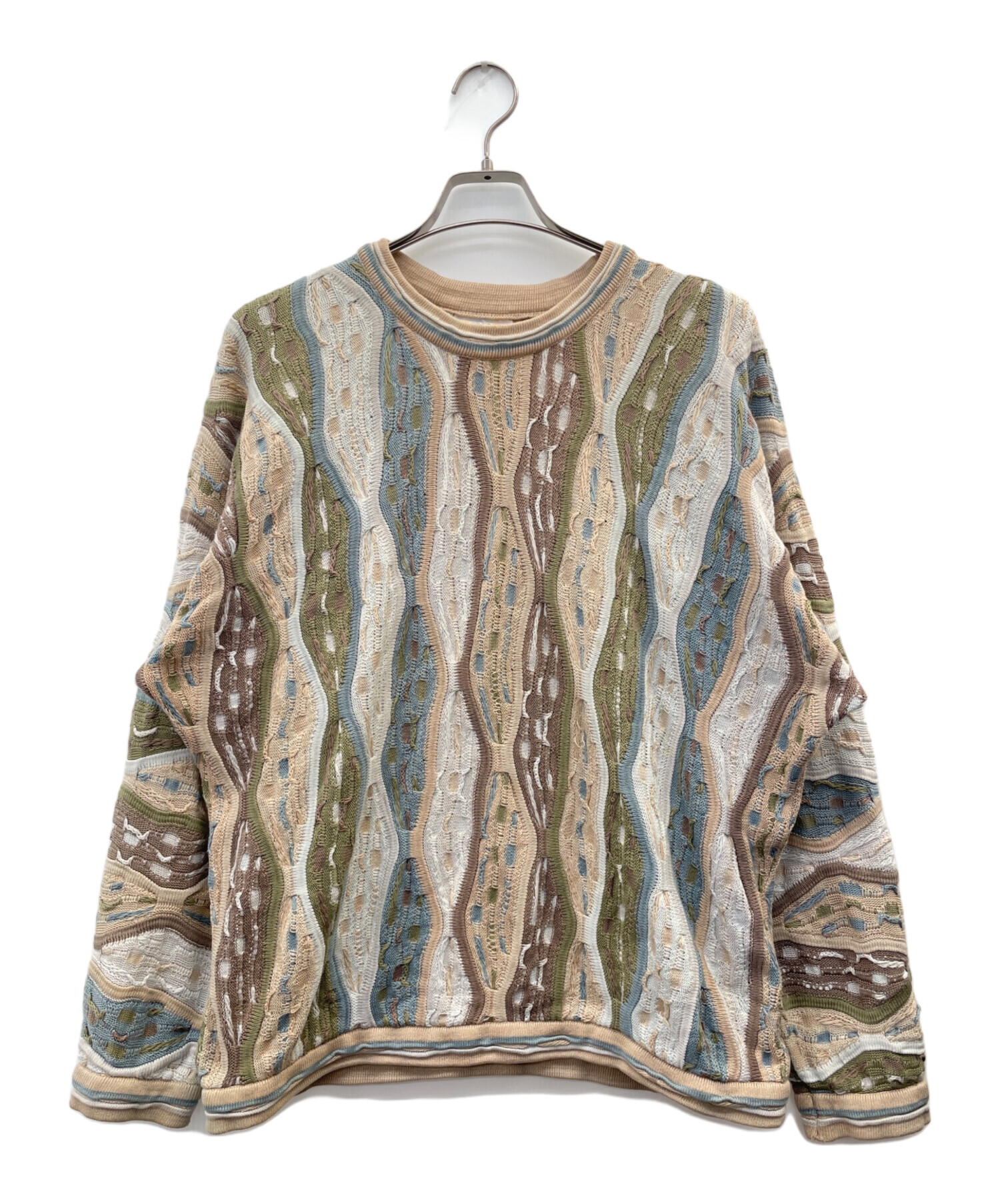 中古・古着通販】Coogi (クージー) 薄手ニット ベージュ サイズ:L 