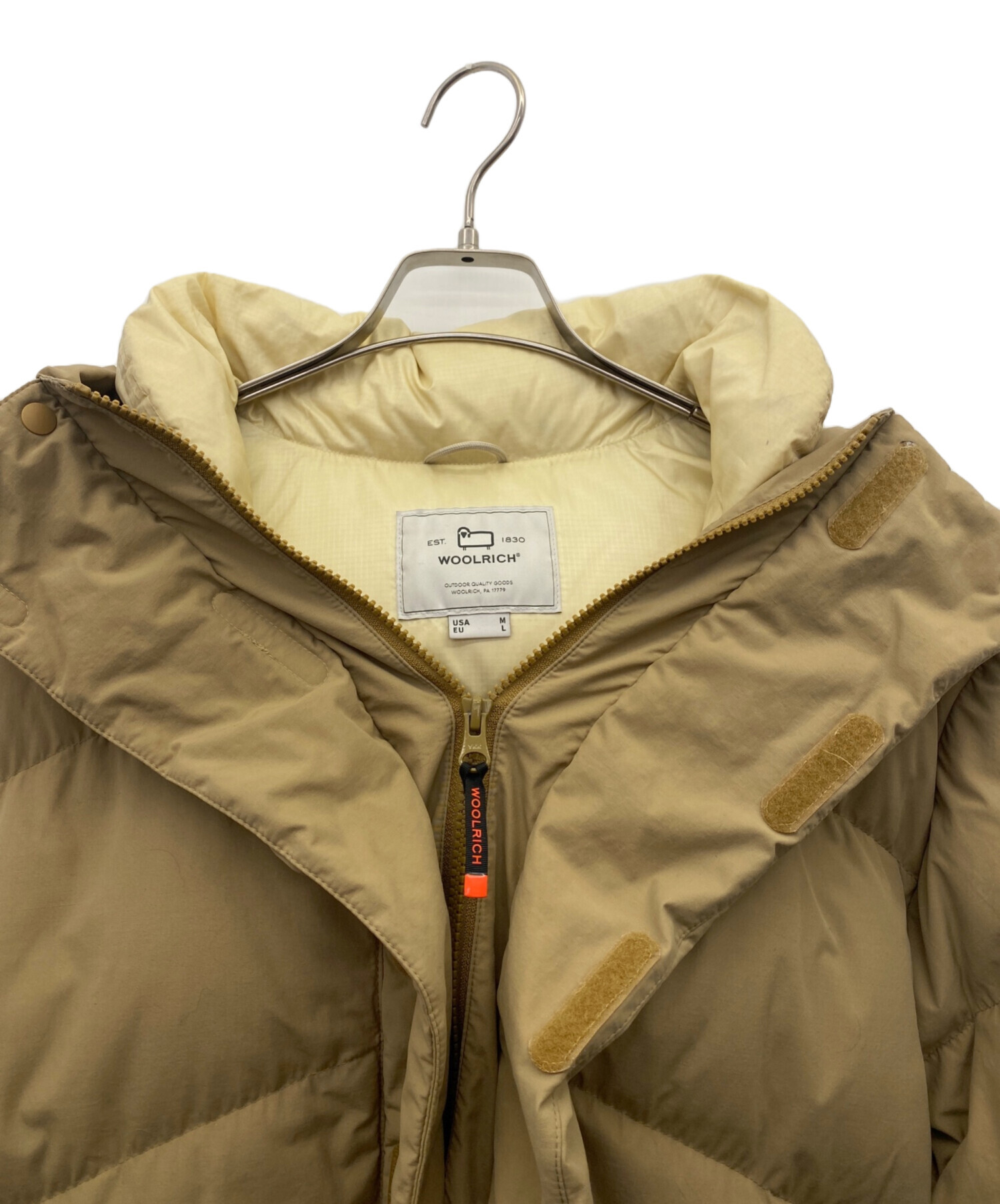 WOOLRICH ダウンジャケット ベージュ 中古・古着通販】WOOLRICH (ウールリッチ) ダウンジャケット ベージュ