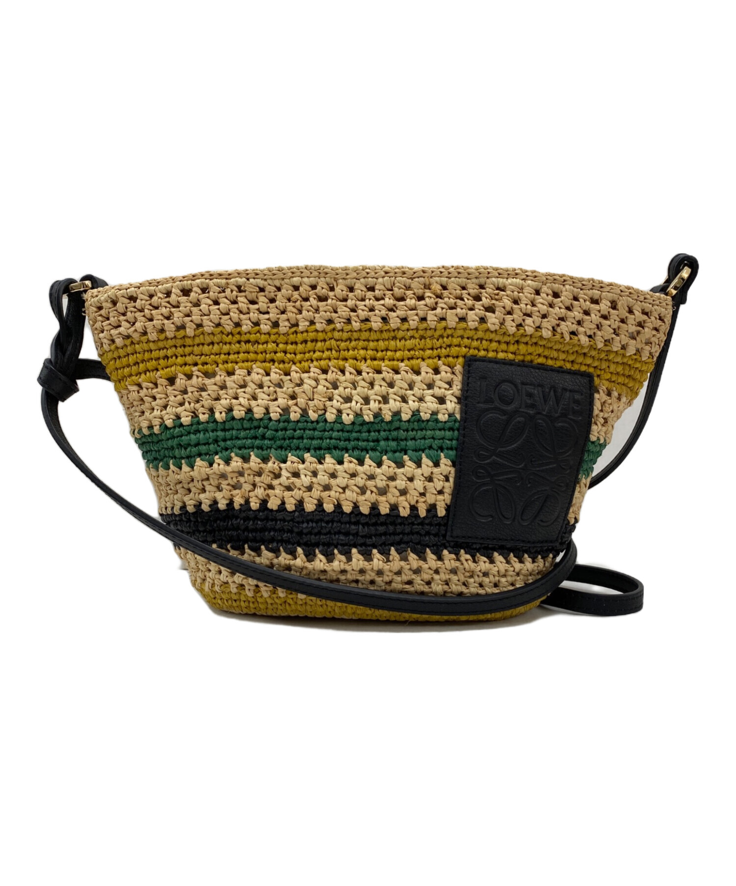 中古・古着通販】LOEWE (ロエベ) ショルダーバッグ ブラウン×グリーン