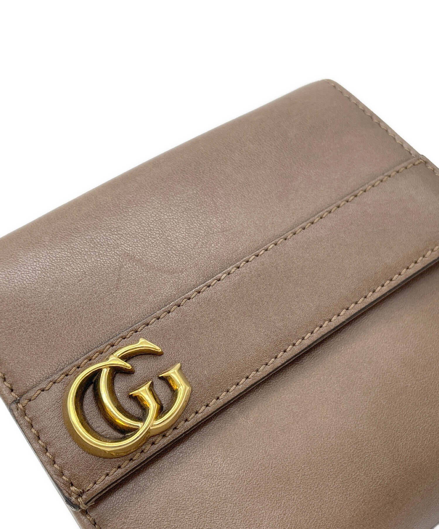 GUCCI 三つ折り財布 ブラウン 中古・古着通販】GUCCI (グッチ) 3つ折り財布 ブラウン｜ブランド