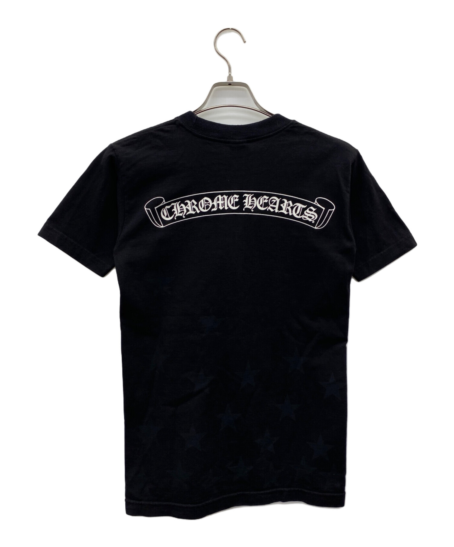 CHROME HEARTS 黒 Tシャツ ポケット付き Buy Chrome Hearts Scroll Logo Pocket Tee 'Black' - 1383