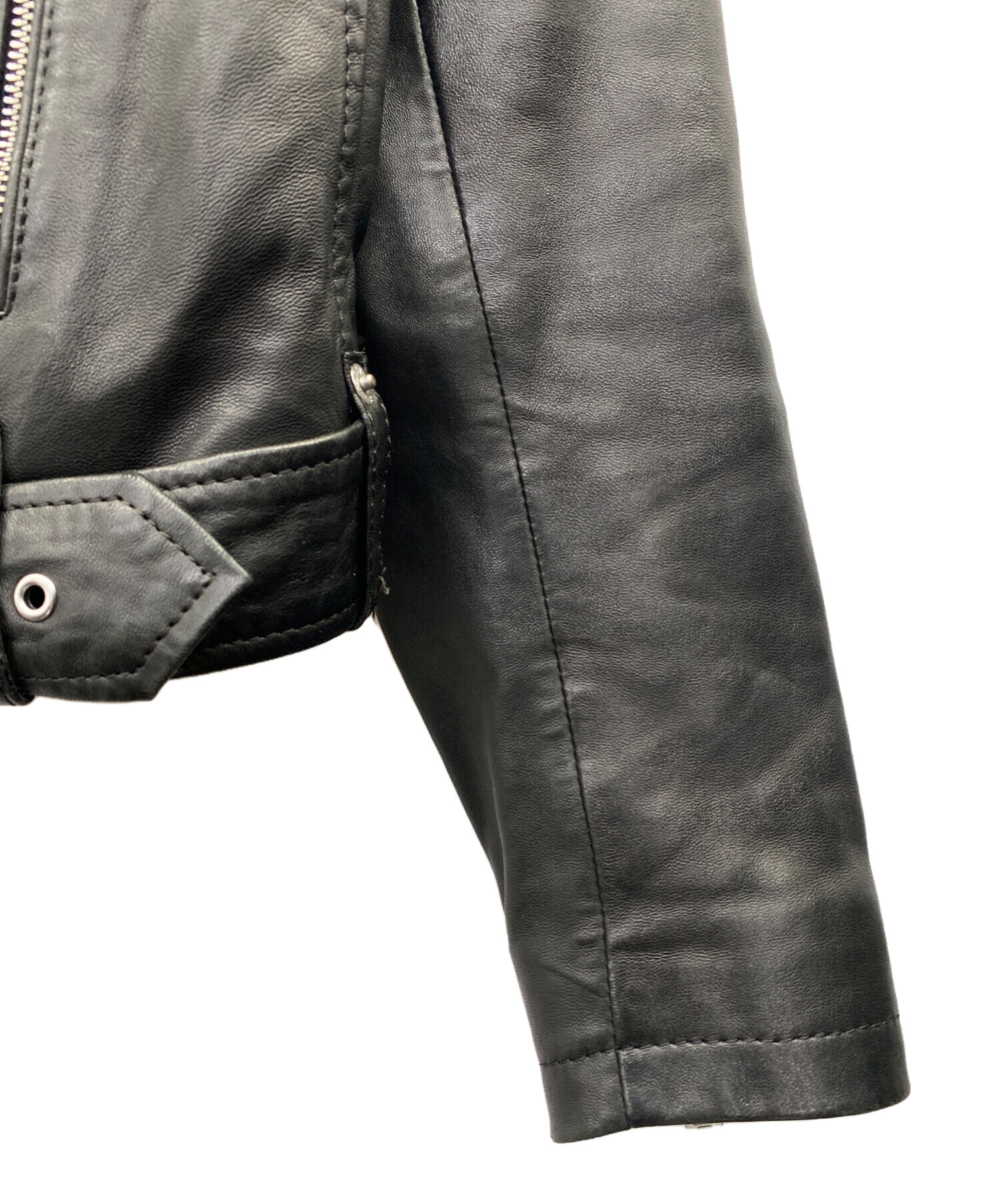 中古・古着通販】DIESEL (ディーゼル) ダブルライダースジャケット 