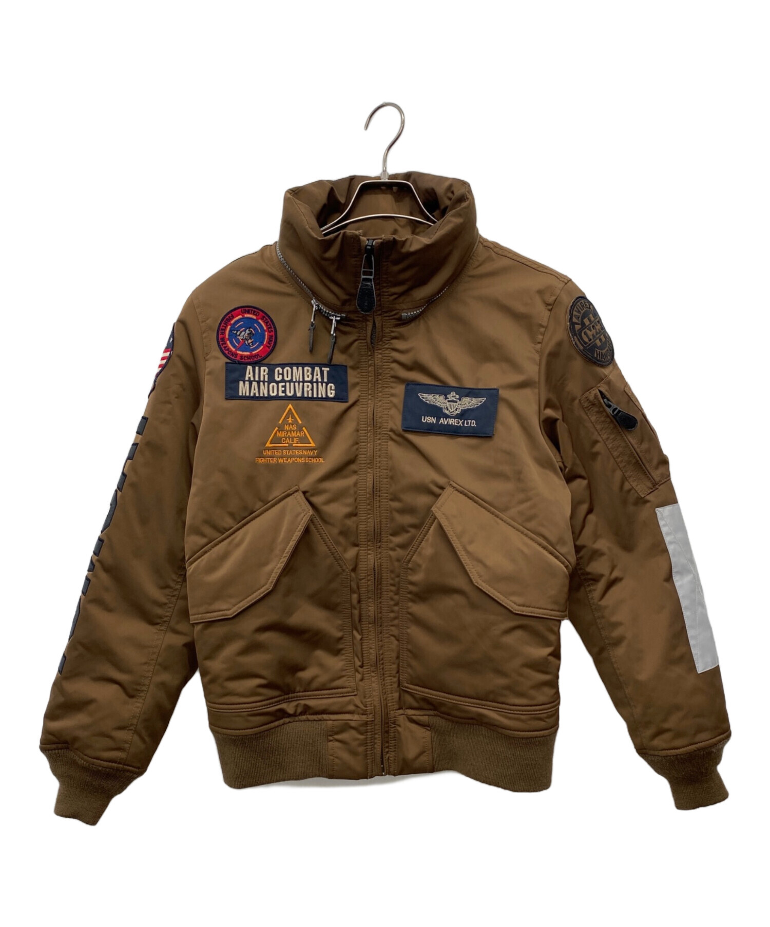 中古・古着通販】AVIREX (アヴィレックス) 中綿ブルゾン ブラウン 