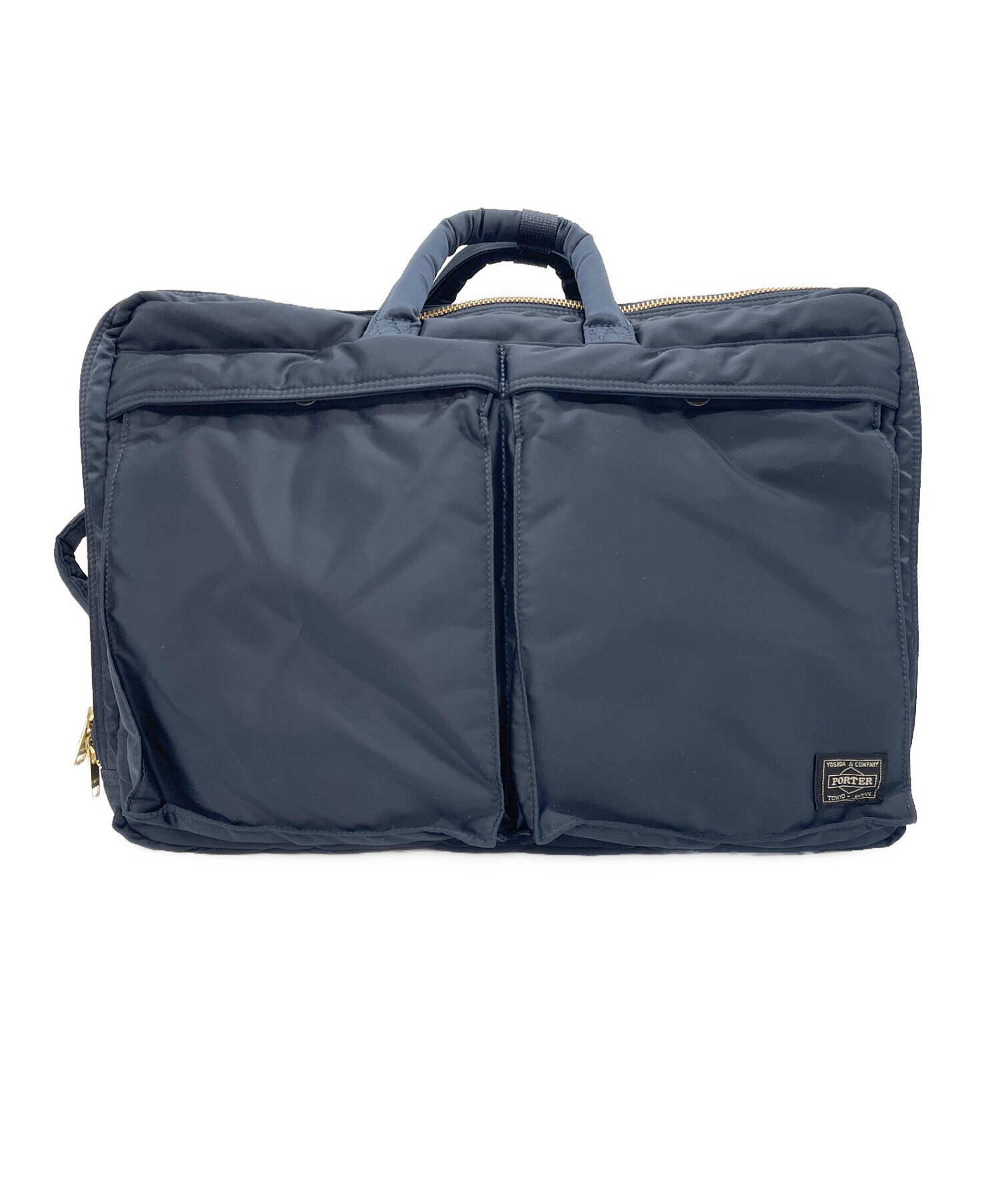 中古・古着通販】PORTER (ポーター) 3WAY DOCUMENT BAG W zip ネイビー 