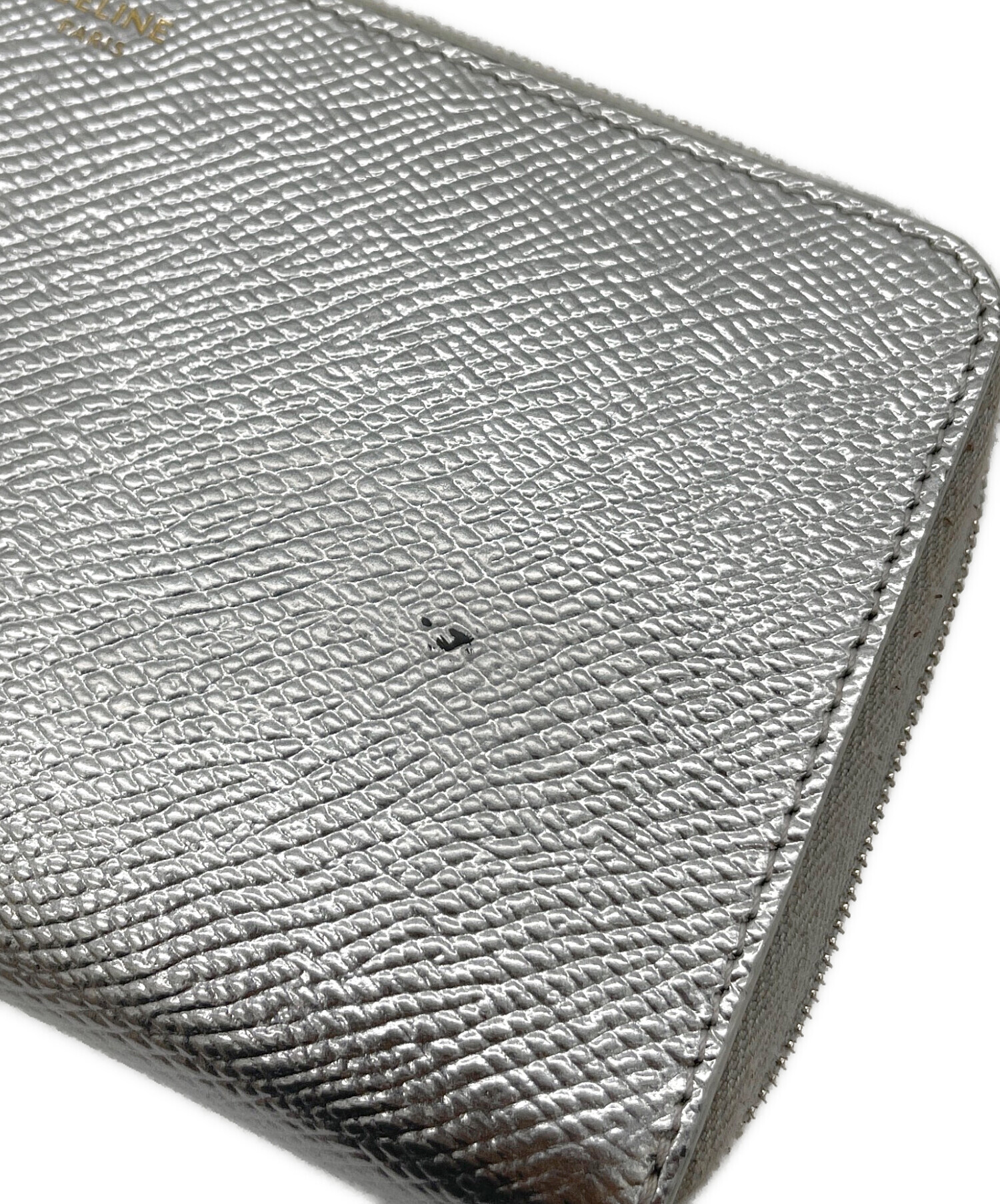 CELINE長財布金具シルバー セリーヌ 長財布 バイカラー シルバー＆ブラック CELINE セリーヌ 三