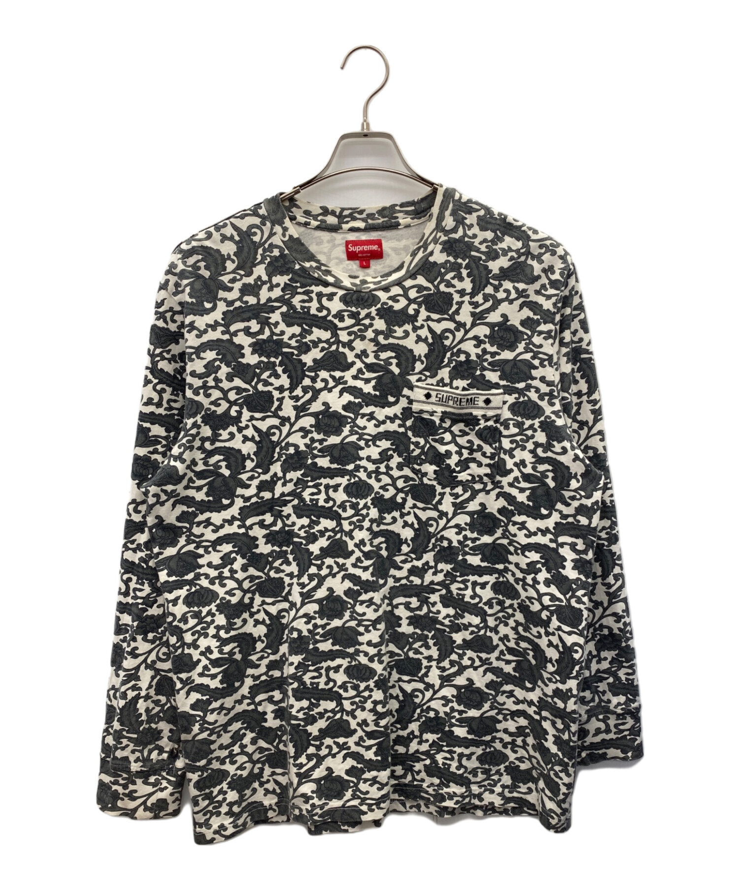 中古・古着通販】SUPREME (シュプリーム) 長袖Tシャツ ライトグレー 