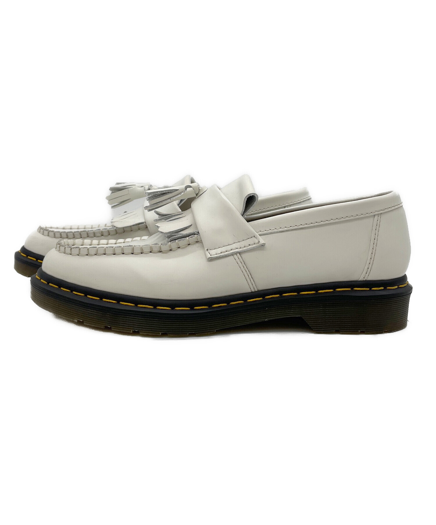 ADRIAN ホワイト ステッチ タッセルローファー Dr. Martens