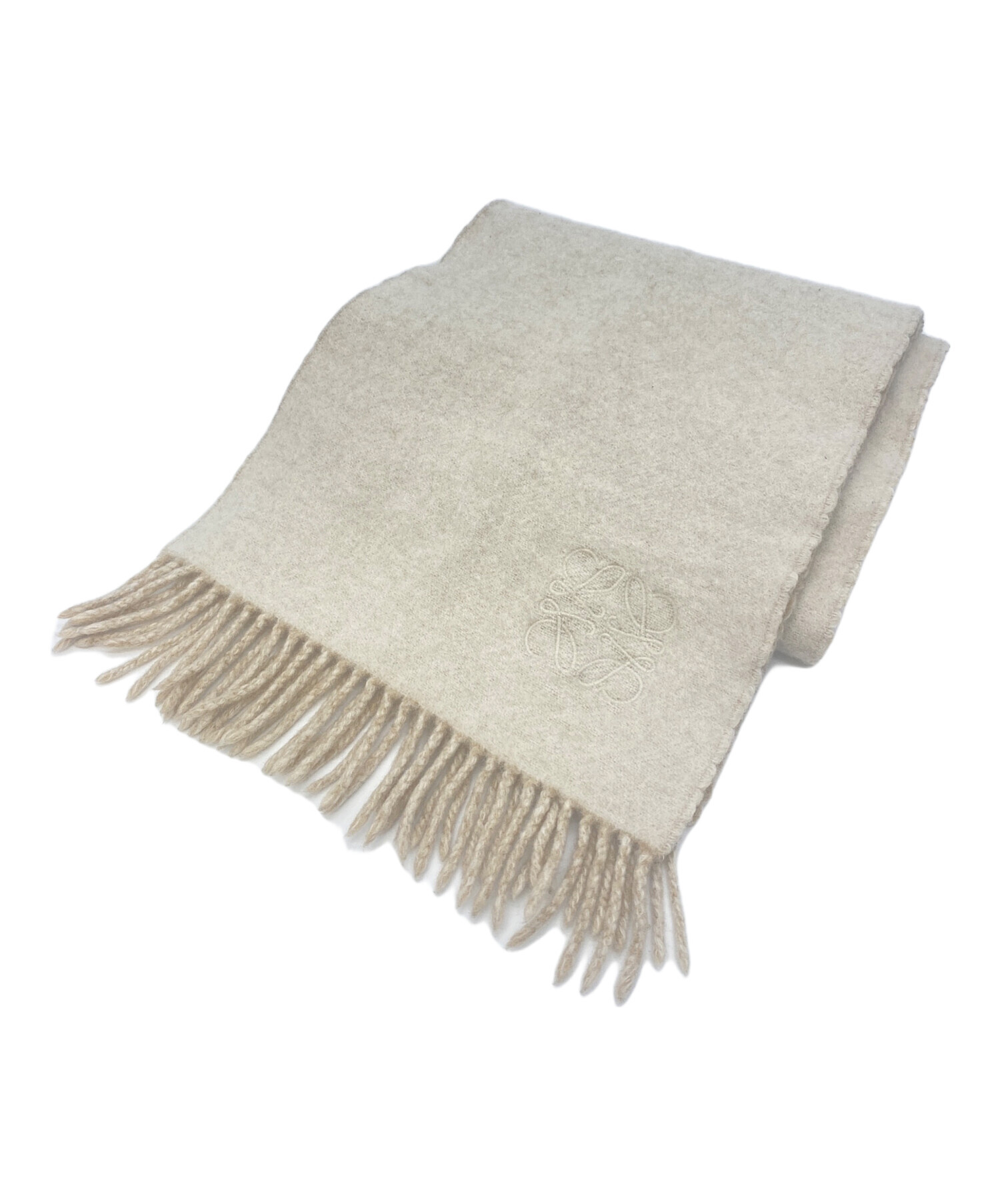 中古・古着通販】LOEWE (ロエベ) モヘヤウールマフラー ベージュ