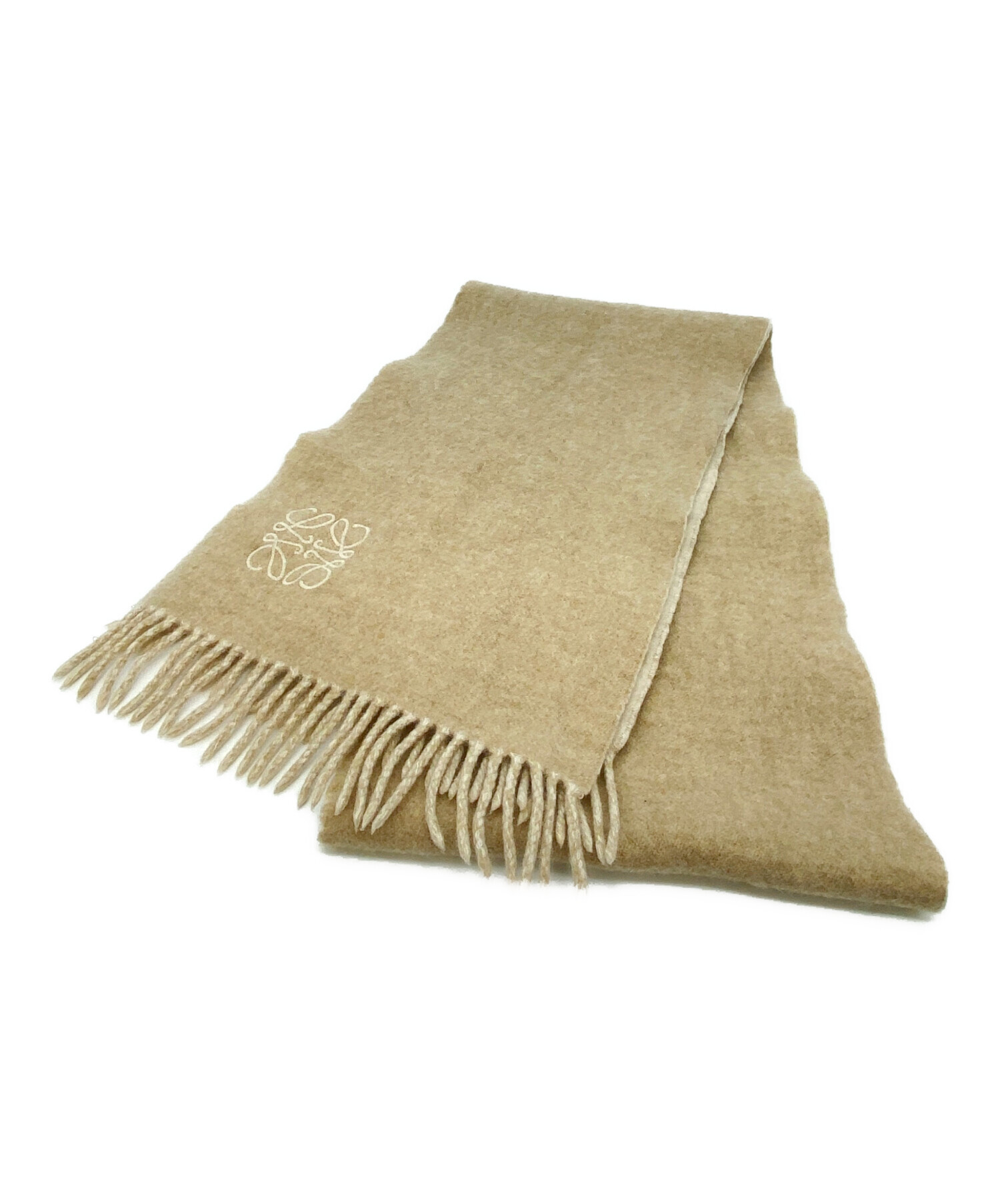 中古・古着通販】LOEWE (ロエベ) モヘヤウールマフラー ベージュ