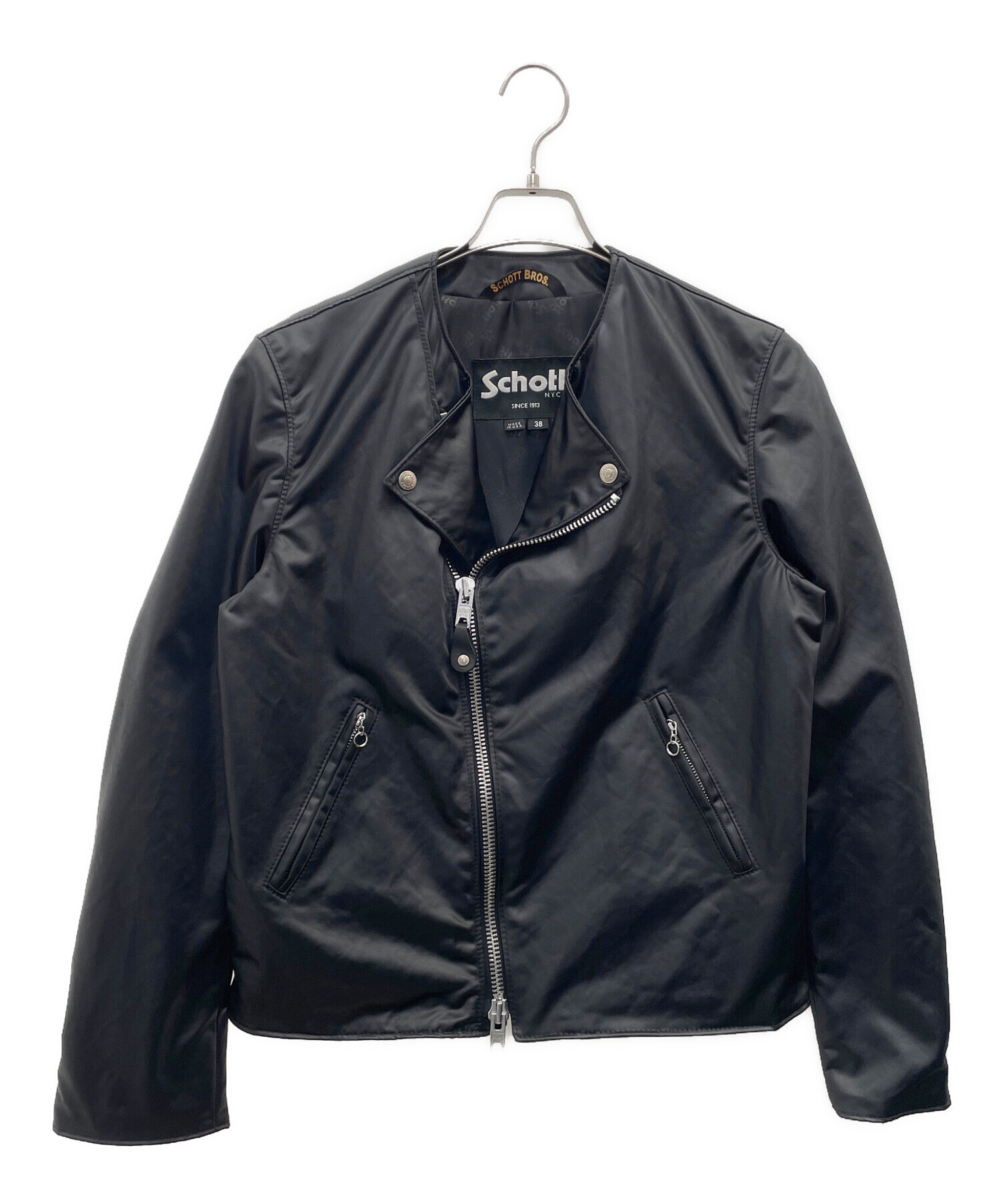 Schott ライダースジャケット 38 中古・古着通販】Schott (ショット) ライダースジャケット ブラック