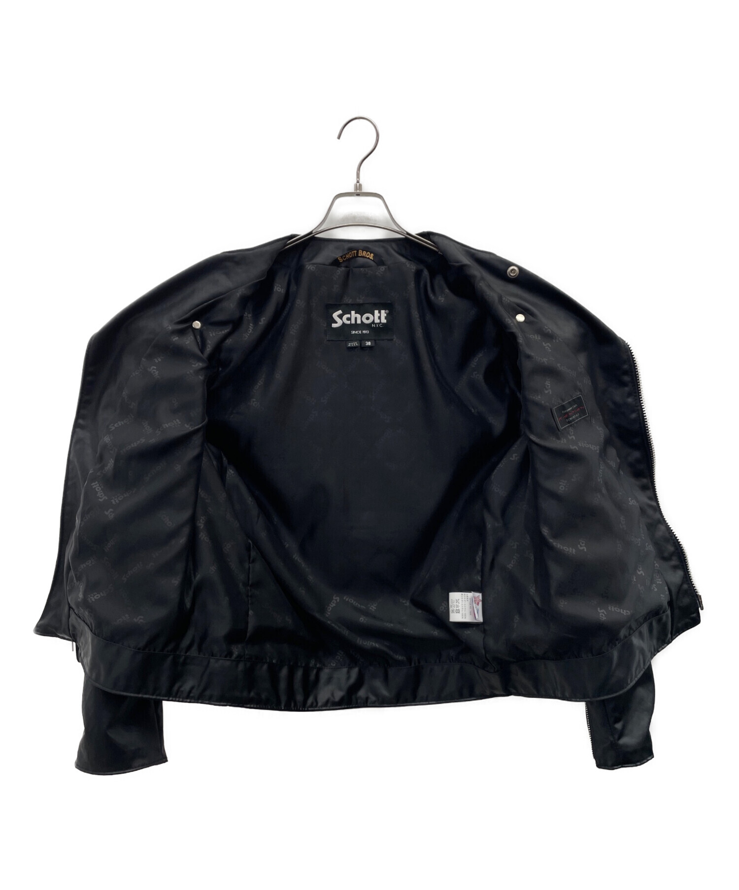 中古・古着通販】Schott (ショット) ライダースジャケット ブラック