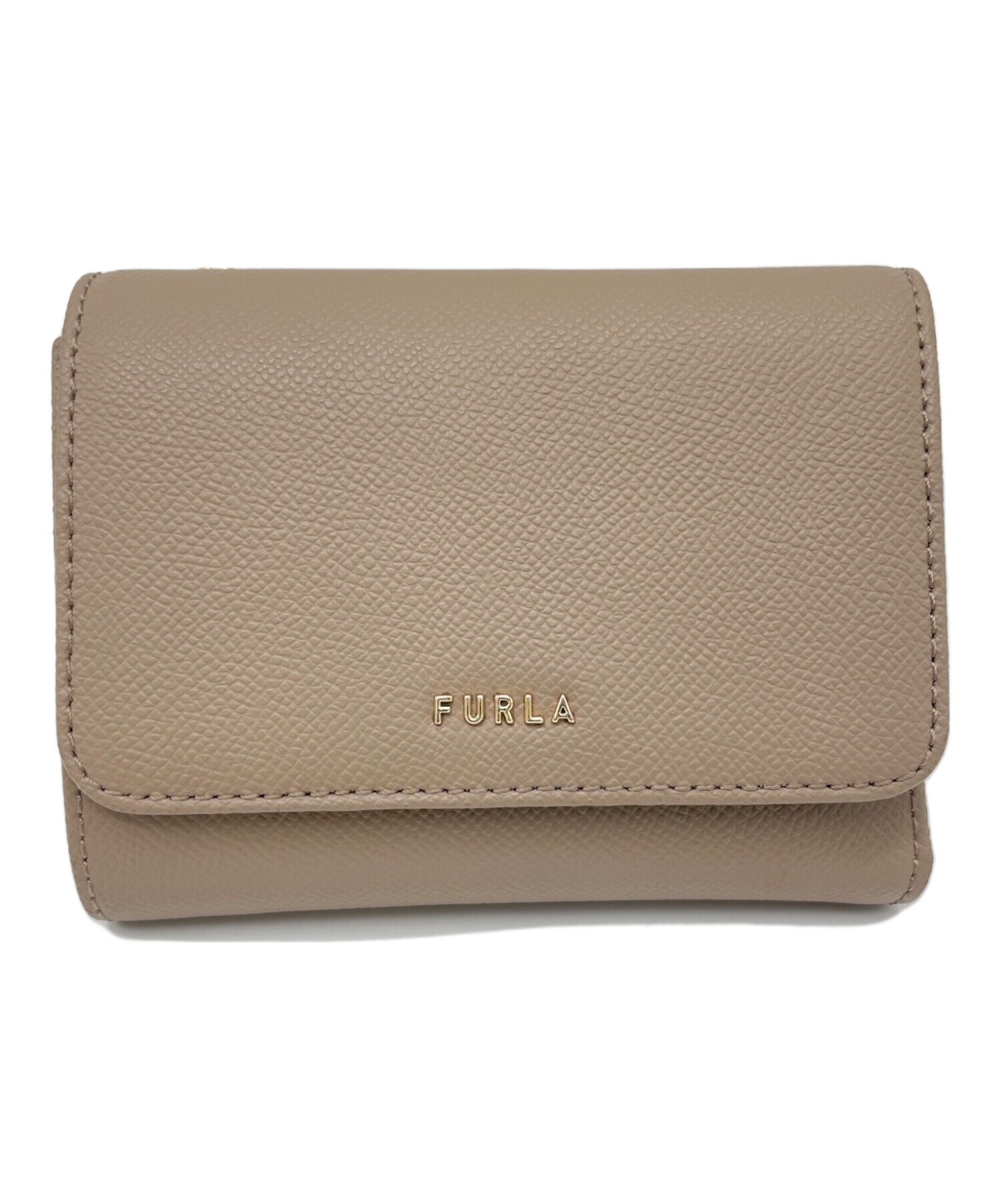 中古・古着通販】FURLA (フルラ) 3つ折り財布 ベージュ｜ブランド