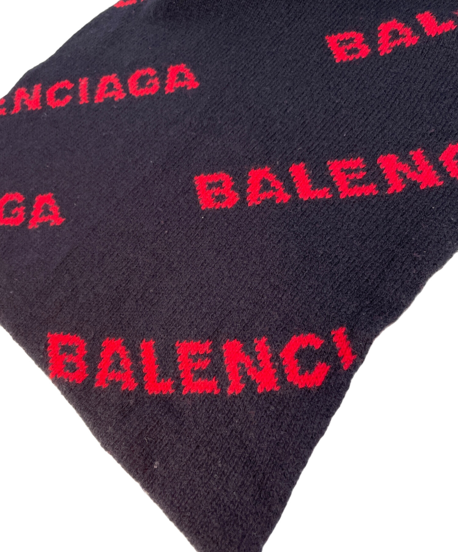 中古・古着通販】BALENCIAGA (バレンシアガ) マフラー ネイビー×レッド