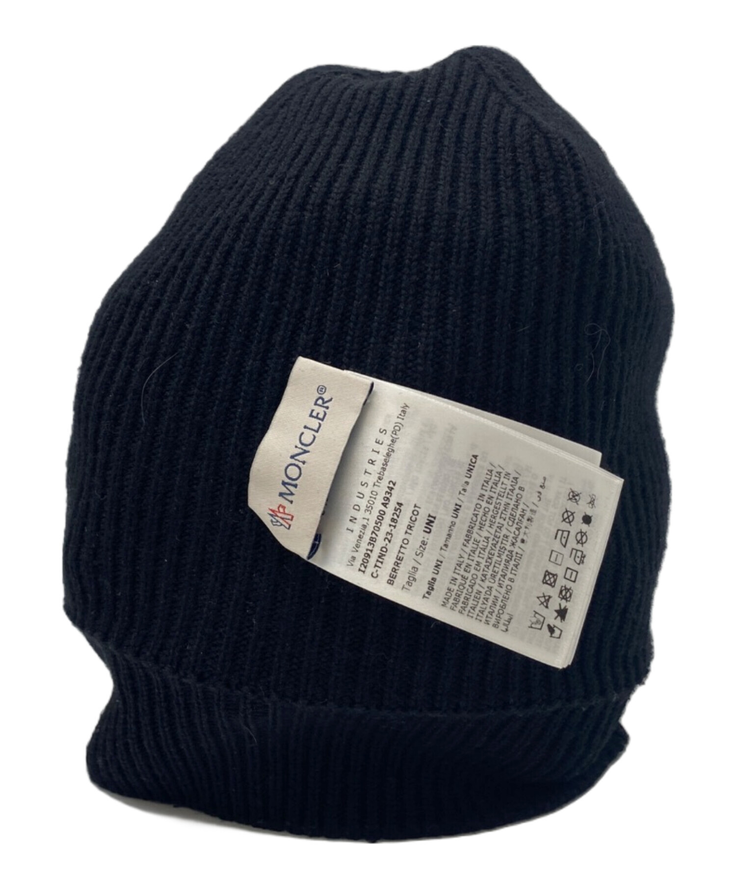 中古・古着通販】MONCLER (モンクレール) ニット帽 ブラック｜ブランド