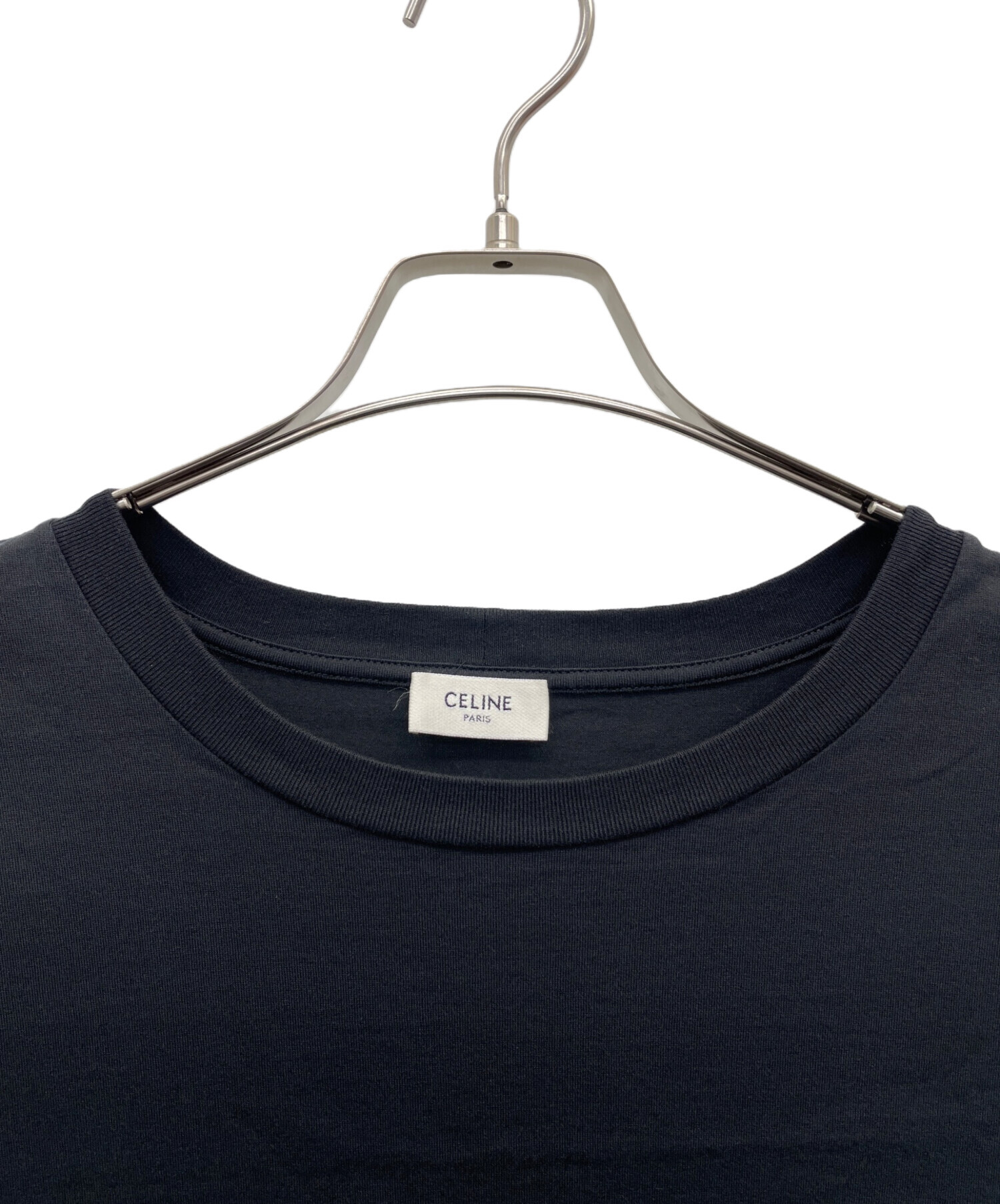 中古・古着通販】CELINE (セリーヌ) トリオンフ半袖Tシャツ ブラック 