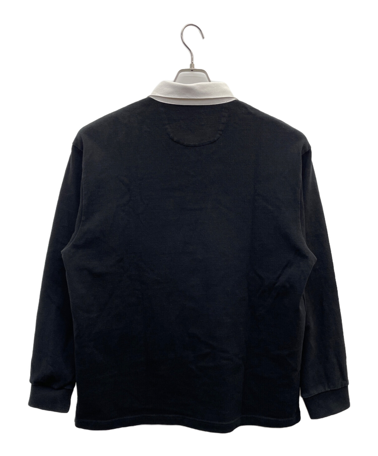 シュプリーム　Burberry ポロシャツ Lサイズ ブラック　ラガーシャツ　黒 中古・古着通販】SUPREME (シュプリーム) BURBERRY (バーバリー