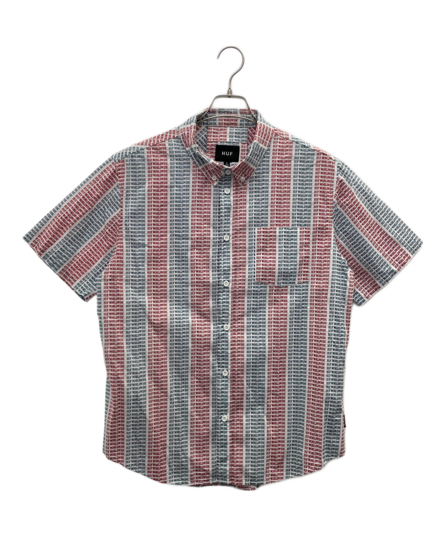 中古・古着通販】HUF (ハフ) 半袖シャツ ホワイト サイズ:L｜ブランド 