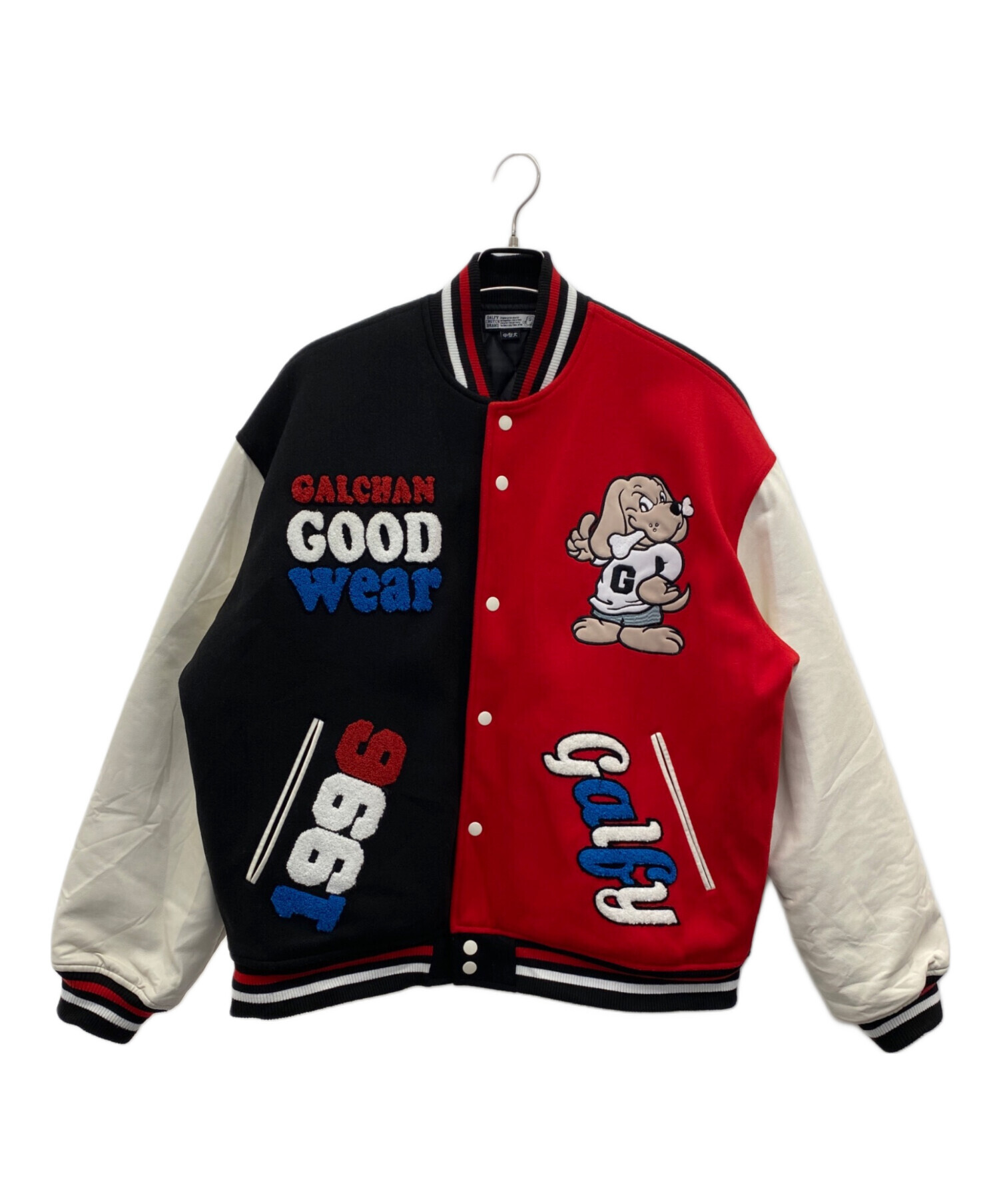 中古・古着通販】GALFY (ガルフィー) スタジャン レッド×ブラック