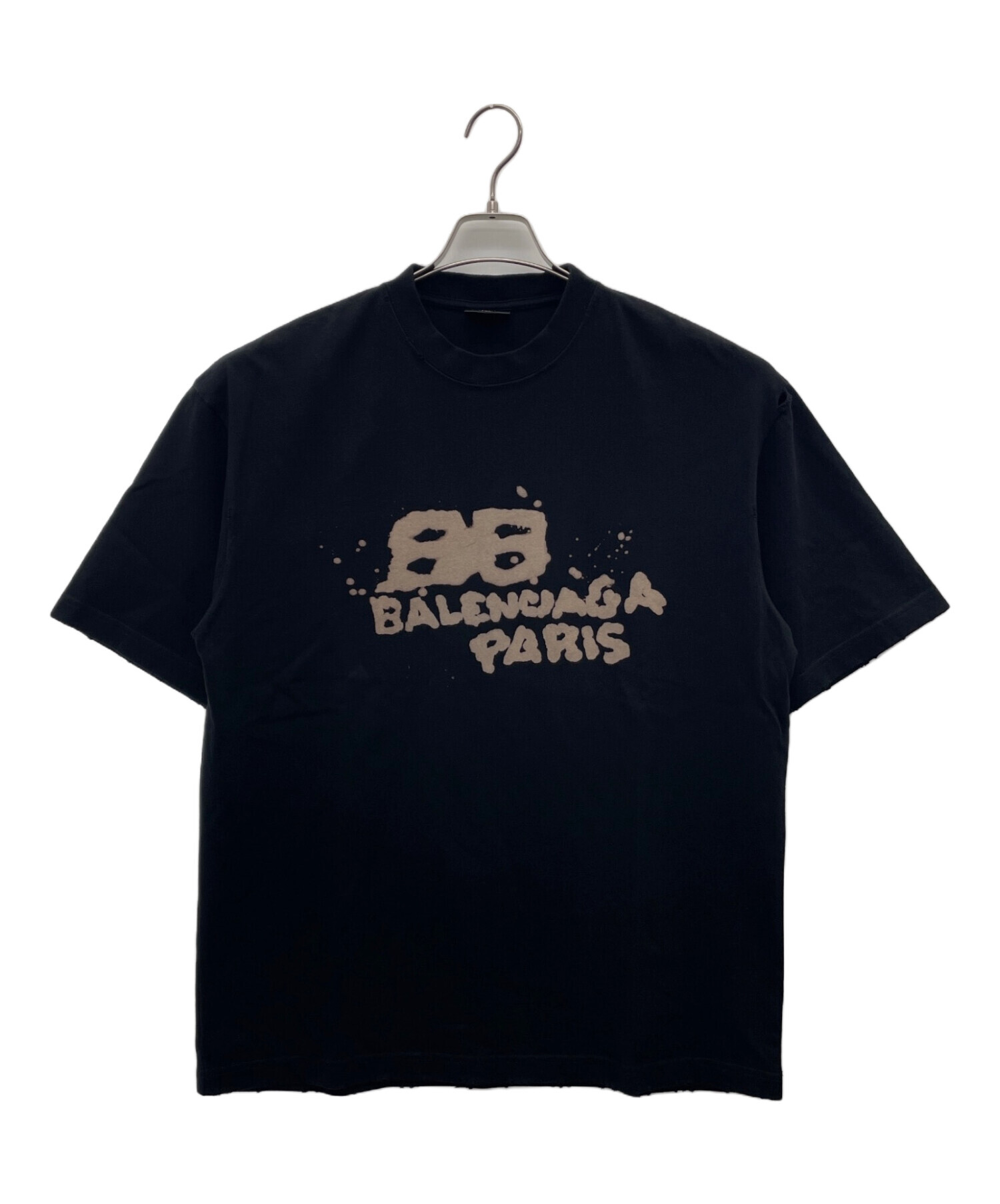 バレンシアガ BALENCIAGA Tシャツ カットソー 半袖 バックロゴ L 中古・古着通販】BALENCIAGA (バレンシアガ) 半袖カットソー ブラック