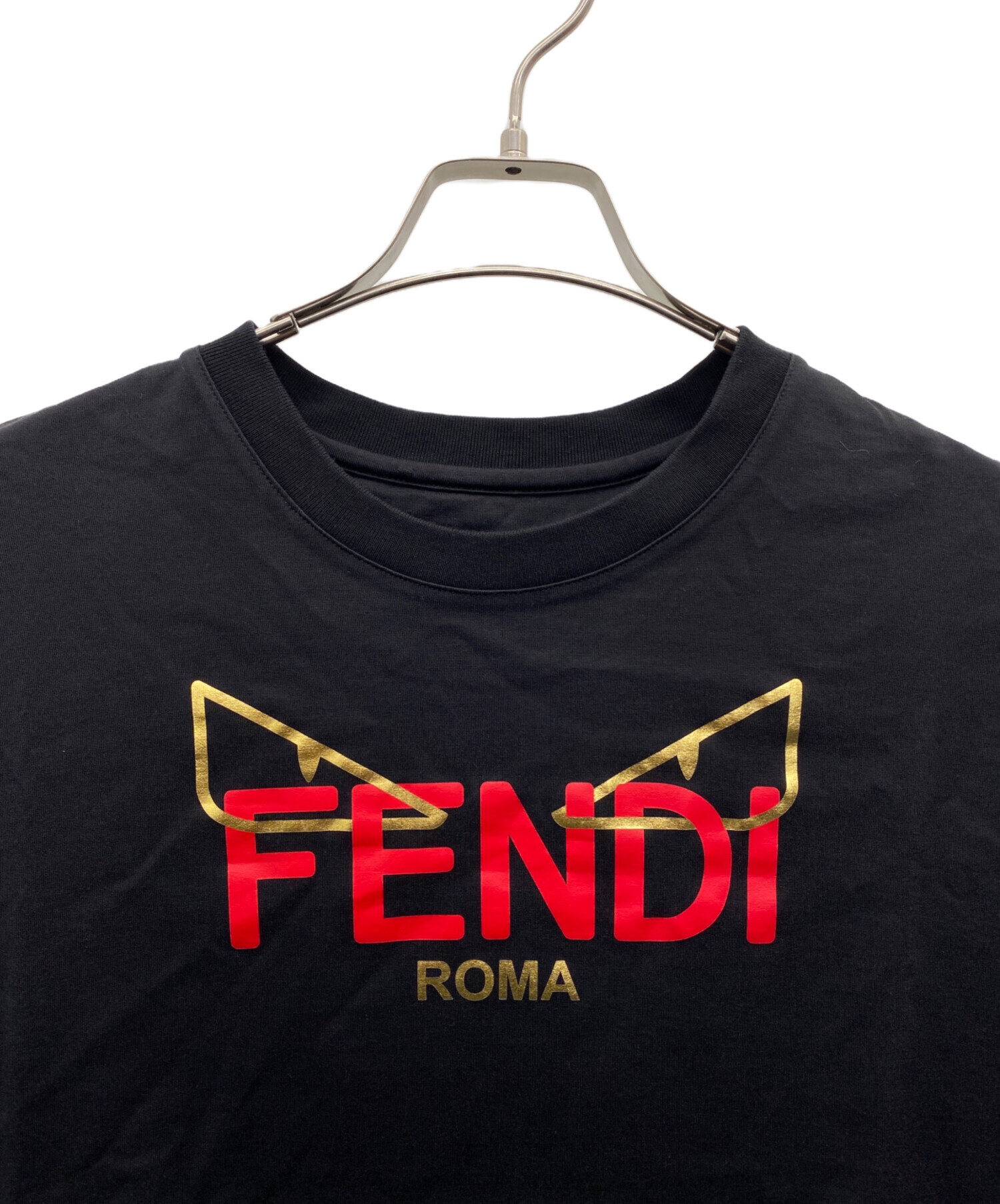 FENDI フェンディ Tシャツ トップス 半袖カットソー 46 L レディース 中古・古着通販】FENDI (フェンディ) 半袖カットソー ブラック サイズ