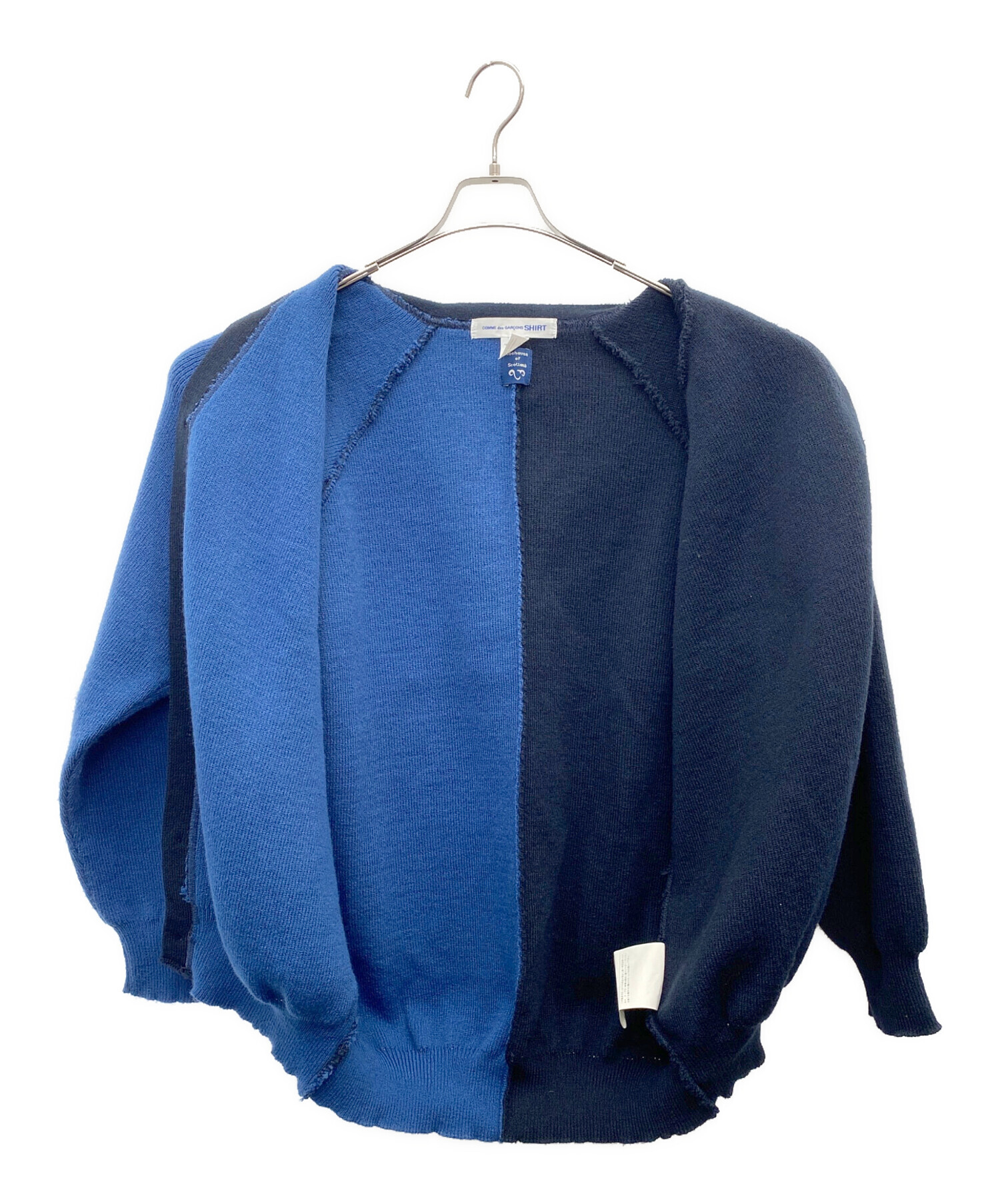 COMME des GARCONS コムデギャルソン カーディガン S 青 【古着】【中古】【送料無料】 中古・古着通販】COMME des GARCONS SHIRT (コムデギャルソンシャツ