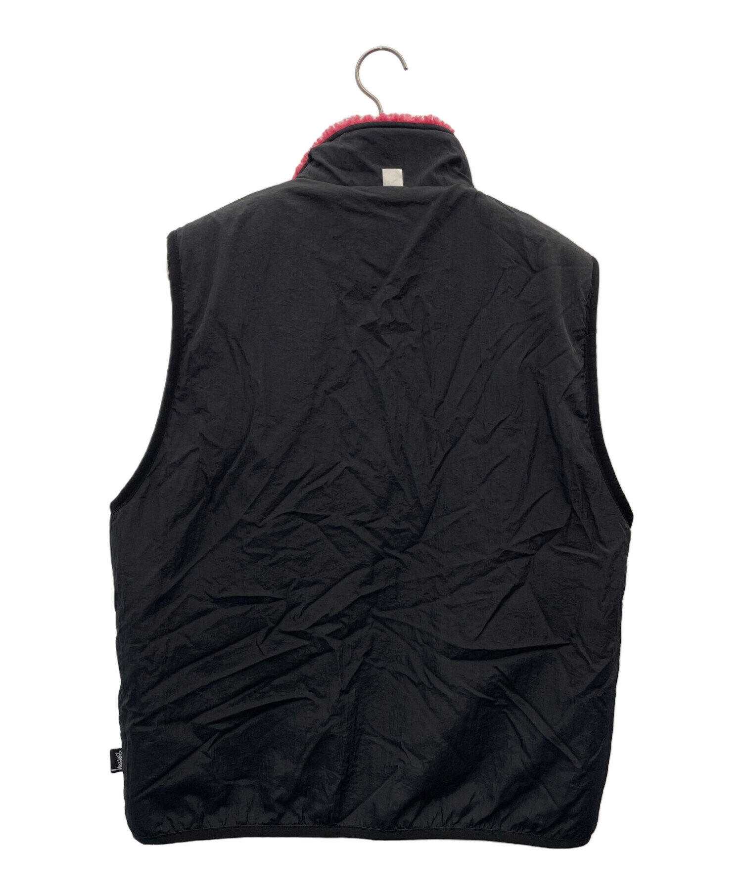 中古・古着通販】stussy (ステューシー) ボアベスト ブラック×ピンク 