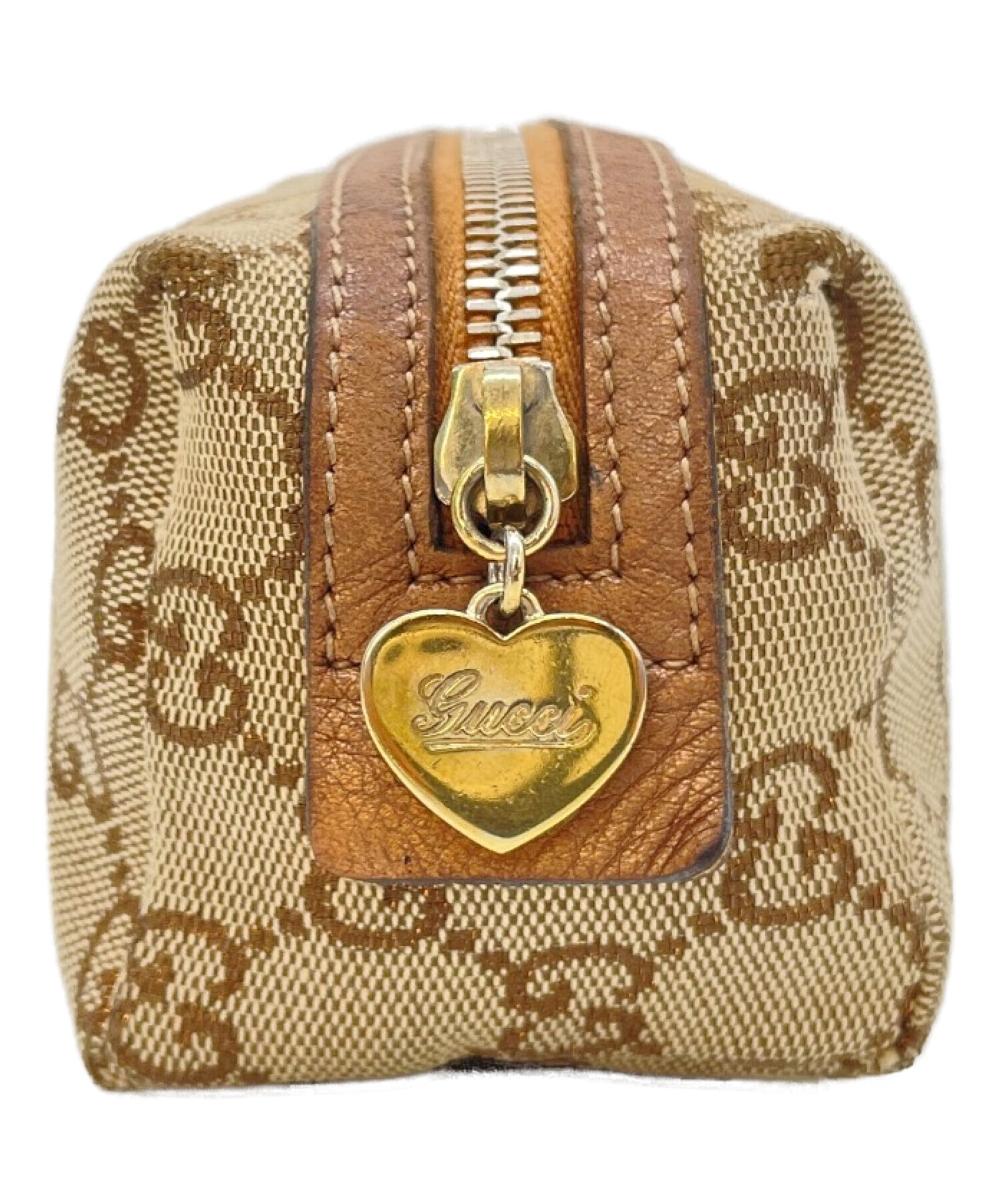 GUCCI ロゴ入り ベージュ ウェッジソールGG柄 キャンバス地　　24cm 中古・古着通販】GUCCI (グッチ) GGキャンバス ベージュ｜ブランド