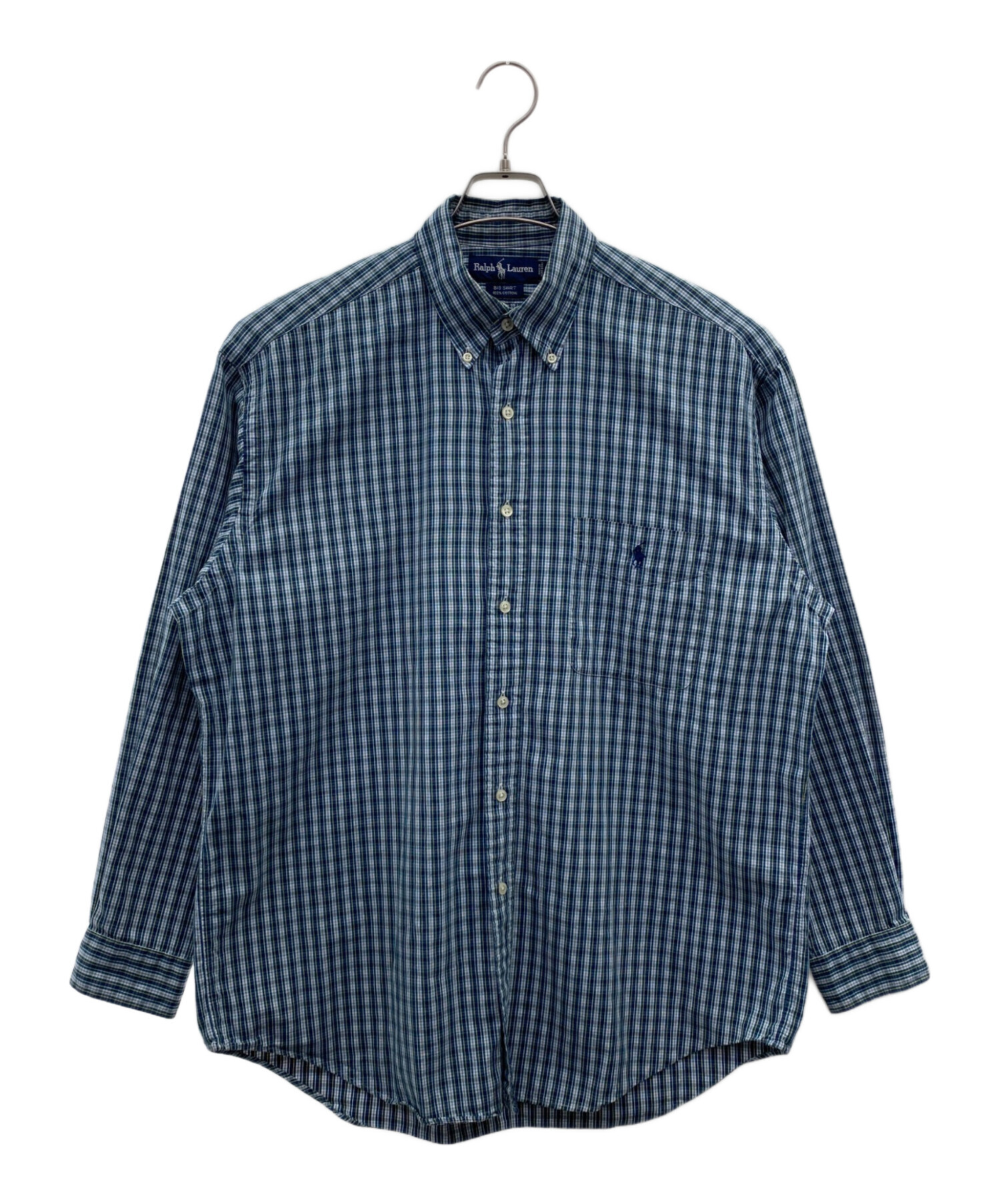 中古・古着通販】RALPH LAUREN (ラルフローレン) 長袖シャツ ブルー