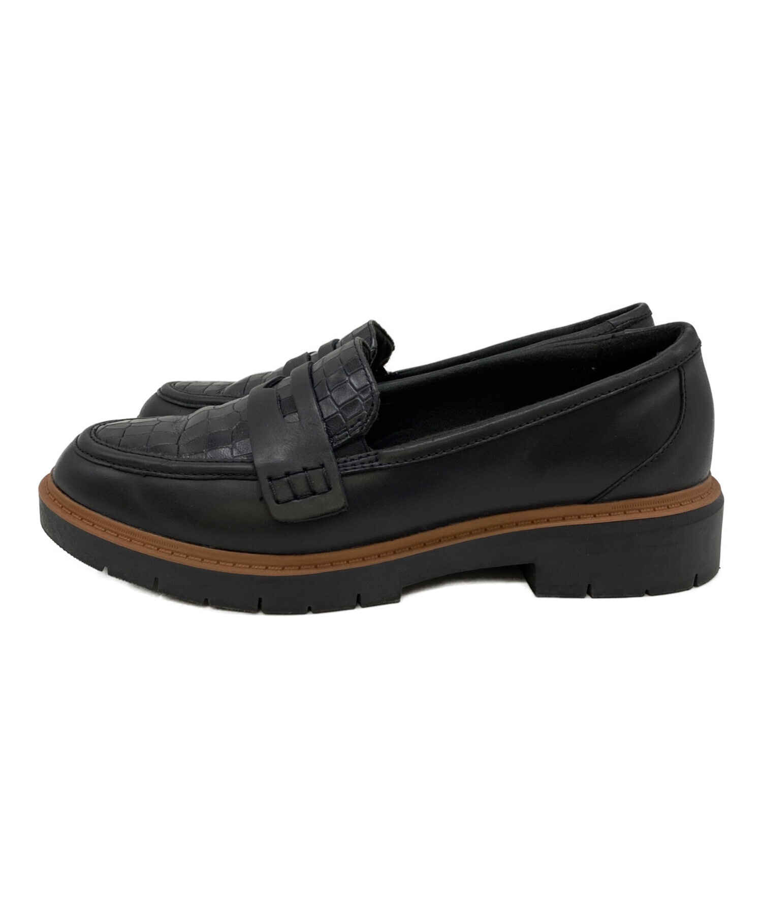 中古・古着通販】CLARKS (クラークス) ローファー ブラック サイズ
