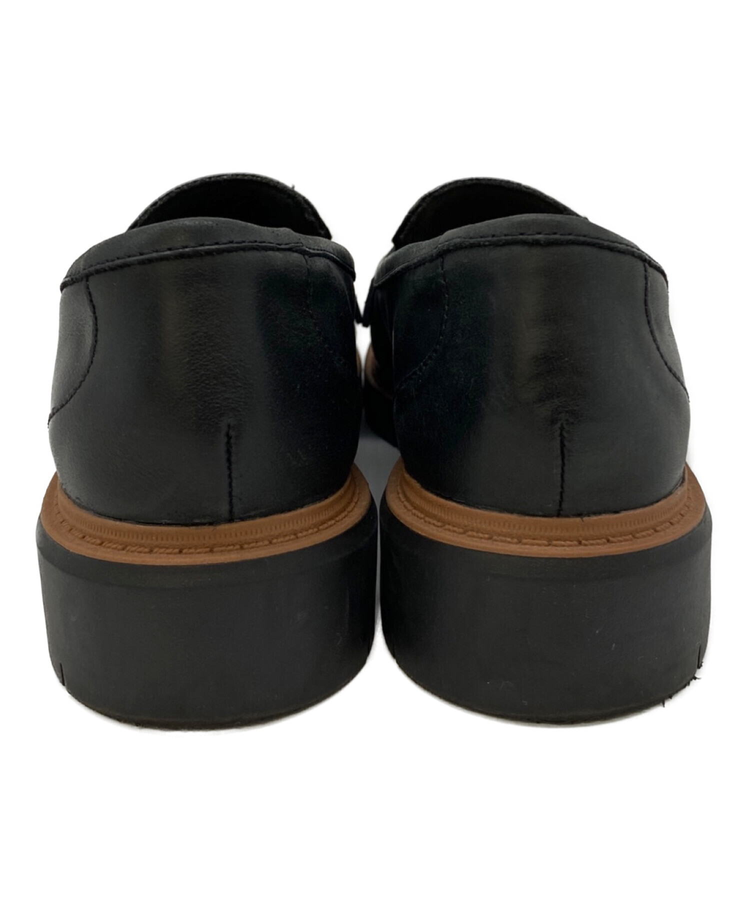 中古・古着通販】CLARKS (クラークス) ローファー ブラック サイズ 