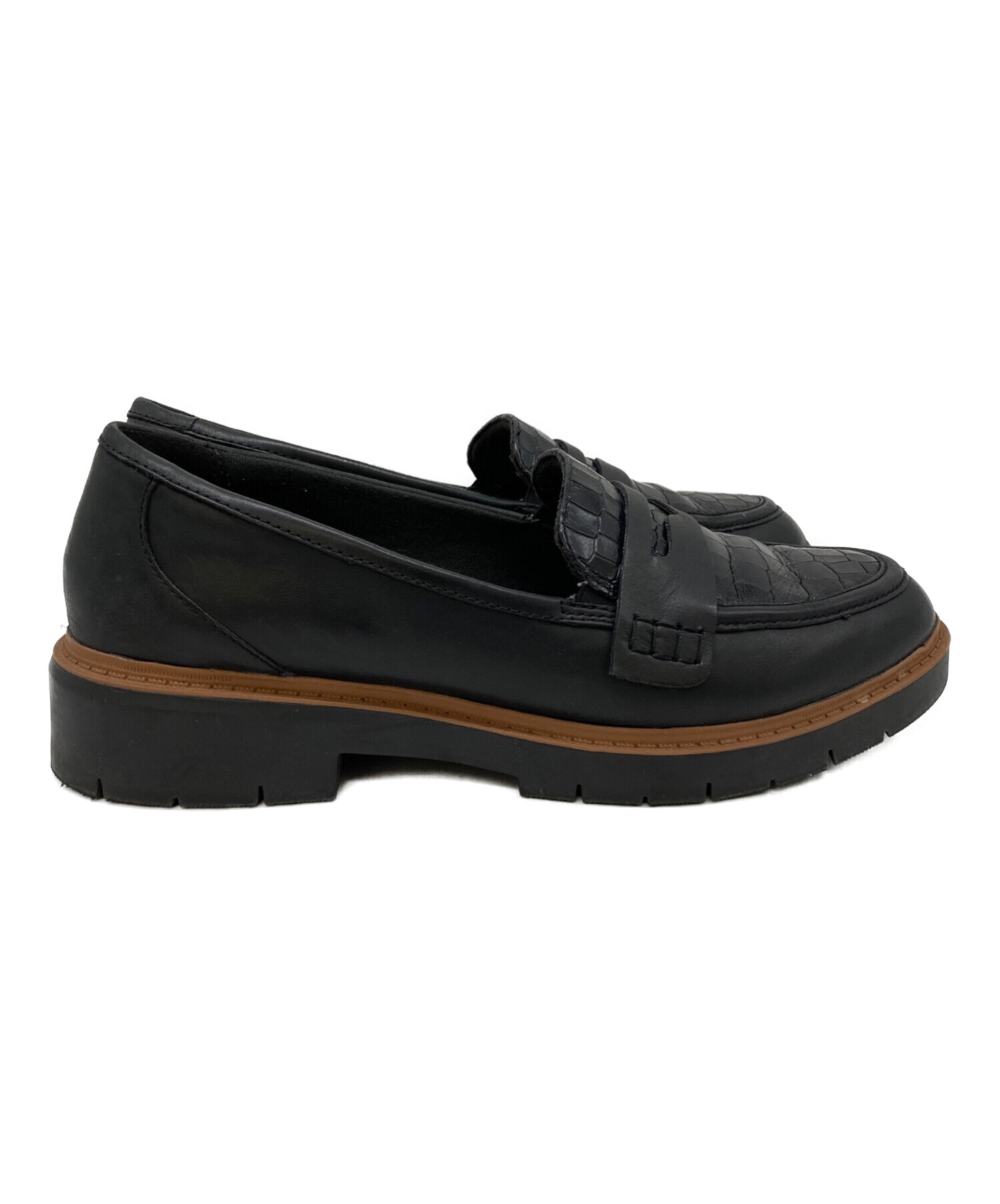 中古・古着通販】CLARKS (クラークス) ローファー ブラック サイズ 