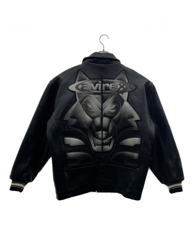 モ*イ様 古着 90s AVIREX レザージャケット L相当 中古・古着通販】AVIREX (アヴィレックス) レザージャケット ブラック