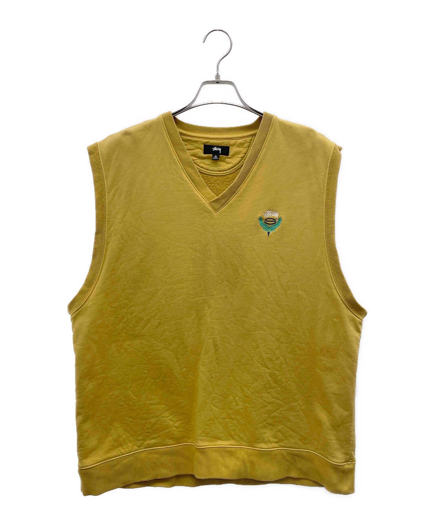 中古・古着通販】stussy (ステューシー) スウェットベスト イエロー
