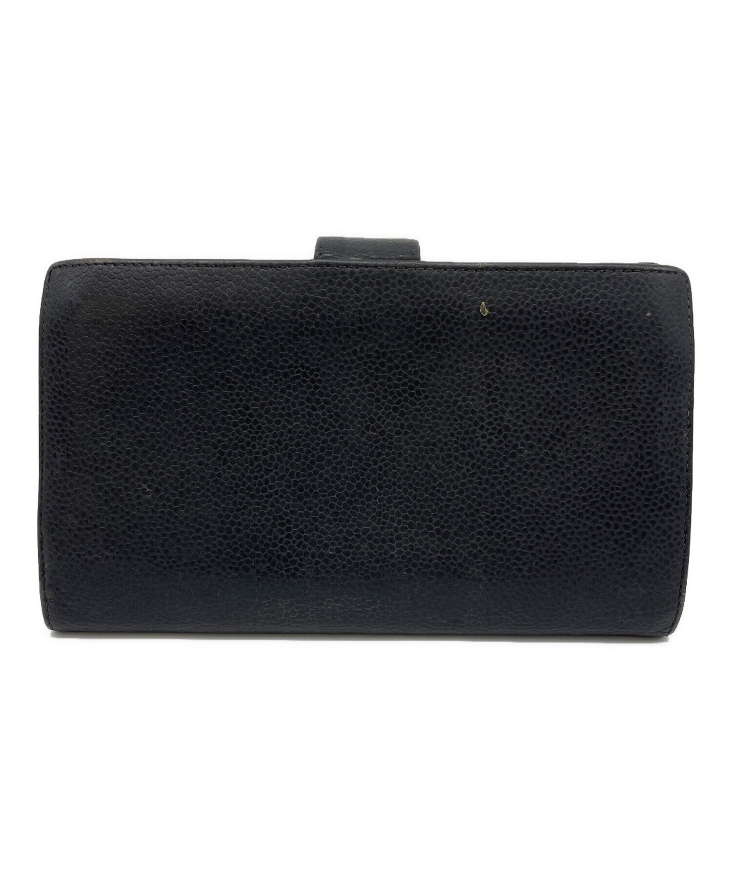 中古・古着通販】CHANEL (シャネル) 2つ折り財布 ブラック｜ブランド