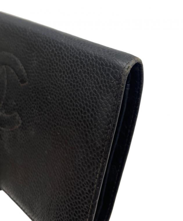 今日だけ先着1名様10%引　ノベルテCHANEL ブラック 二つ折り財布 中古・古着通販】CHANEL (シャネル) 2つ折り財布 ブラック｜ブランド