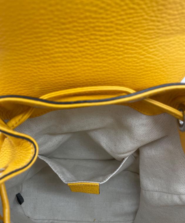 中古・古着通販】GUCCI (グッチ) レザーリュックサック イエロー