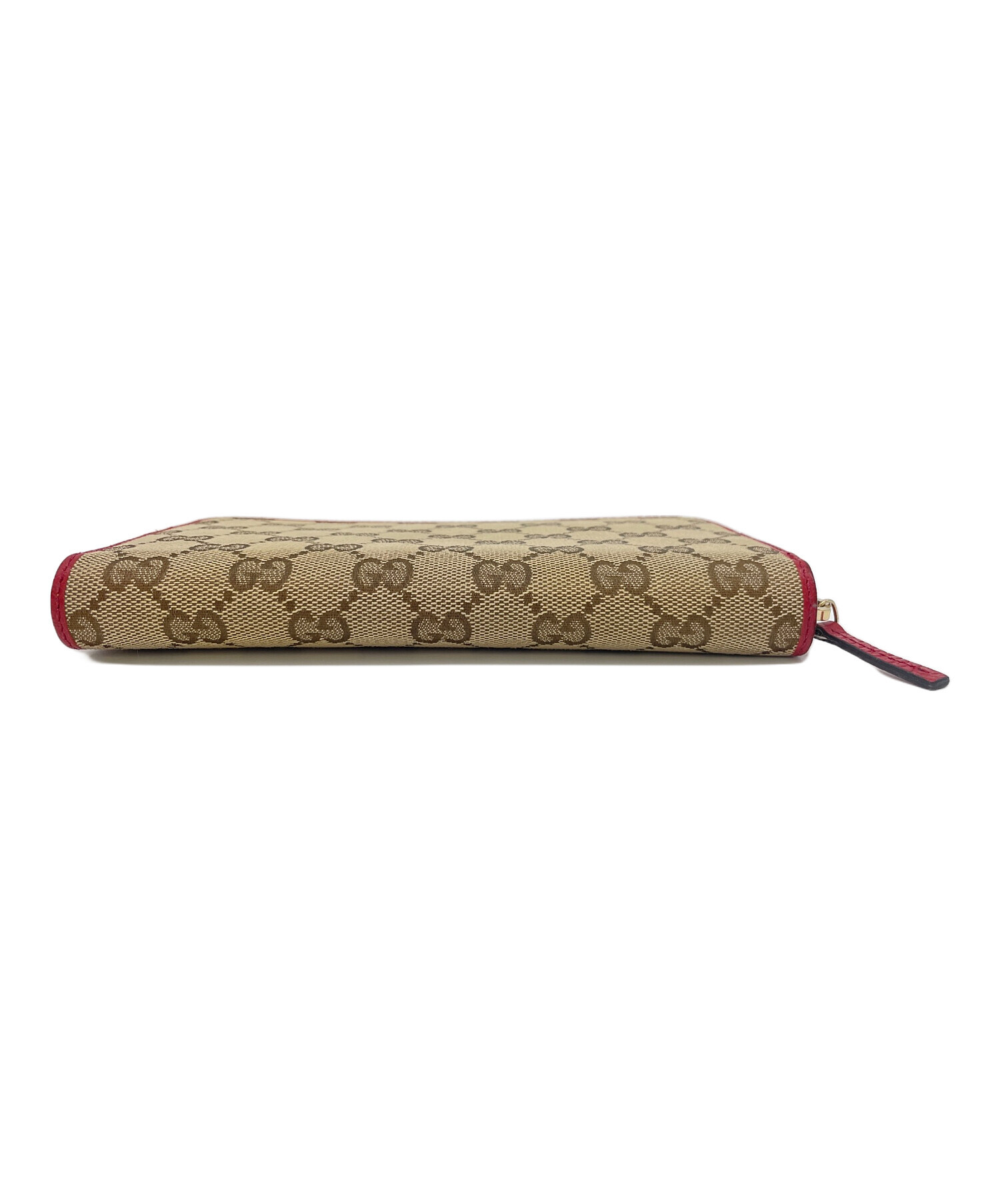 中古・古着通販】GUCCI (グッチ) 長財布 レッド×ベージュ｜ブランド