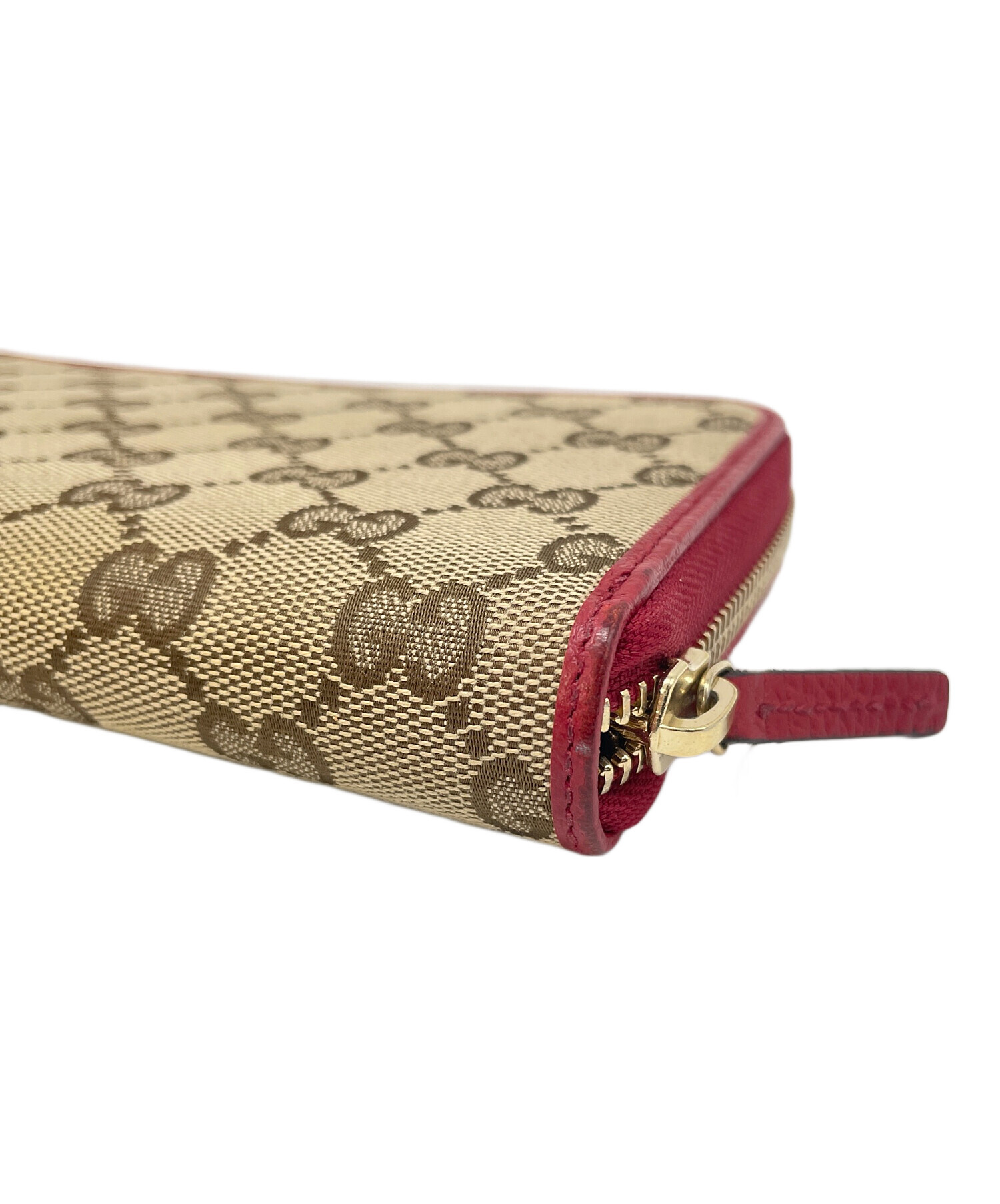 u*3様 【中古美品】GUCCI GGパターン 長財布 レッド/ベージュ 中古・古着通販】GUCCI (グッチ) 長財布 レッド×ベージュ｜ブランド
