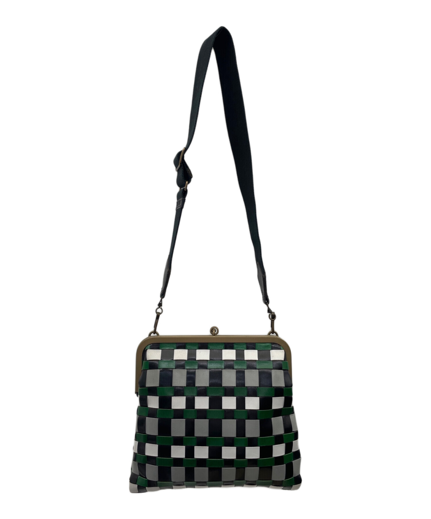 中古・古着通販】MIU MIU (ミュウミュウ) 編み込みレザーショルダー