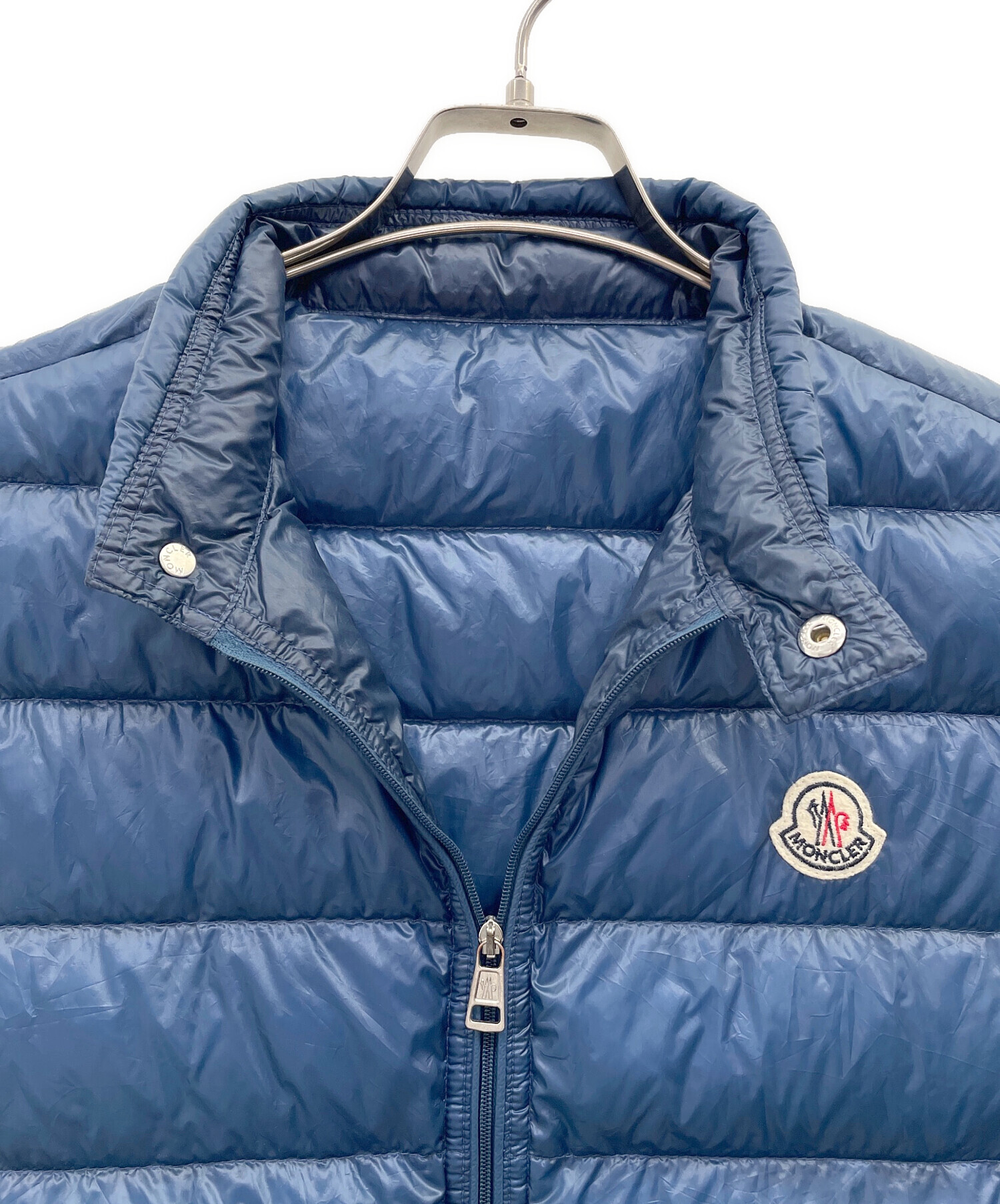 中古・古着通販】MONCLER (モンクレール) ダウンベスト ブルー サイズ