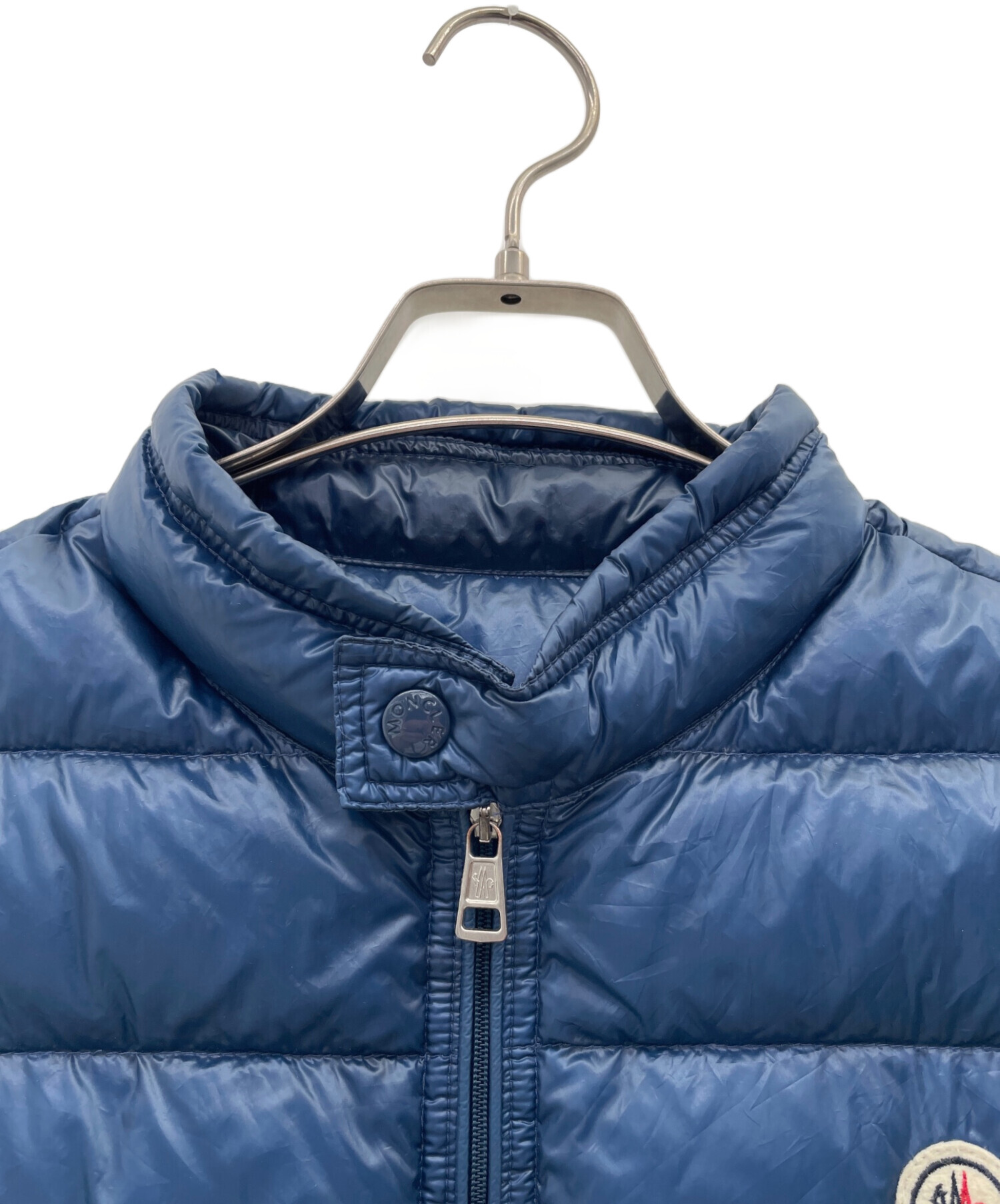 中古・古着通販】MONCLER (モンクレール) ダウンベスト ブルー サイズ