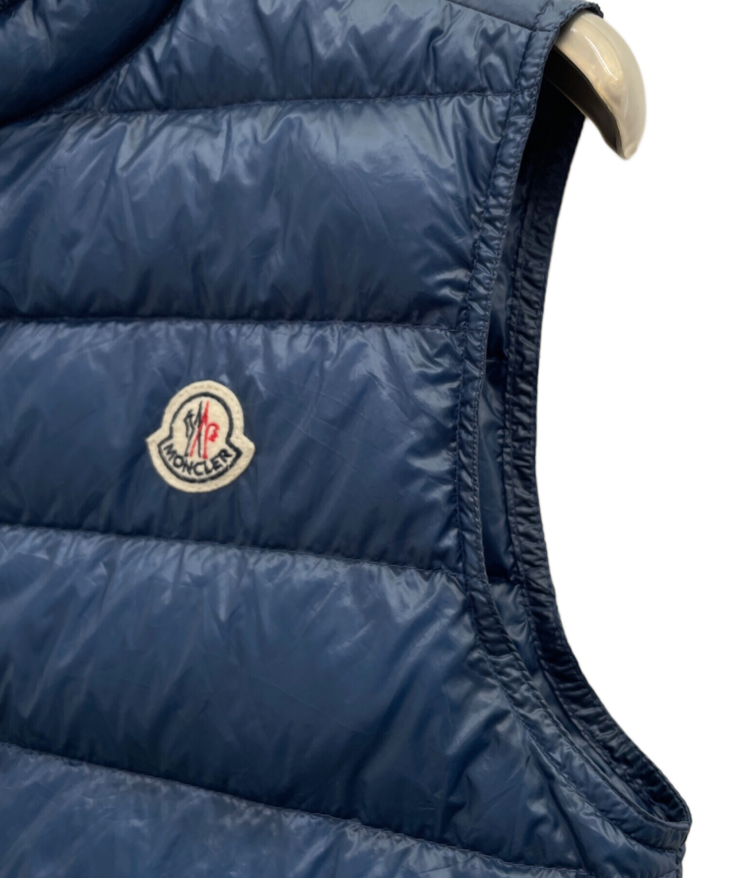 中古・古着通販】MONCLER (モンクレール) ダウンベスト ブルー サイズ